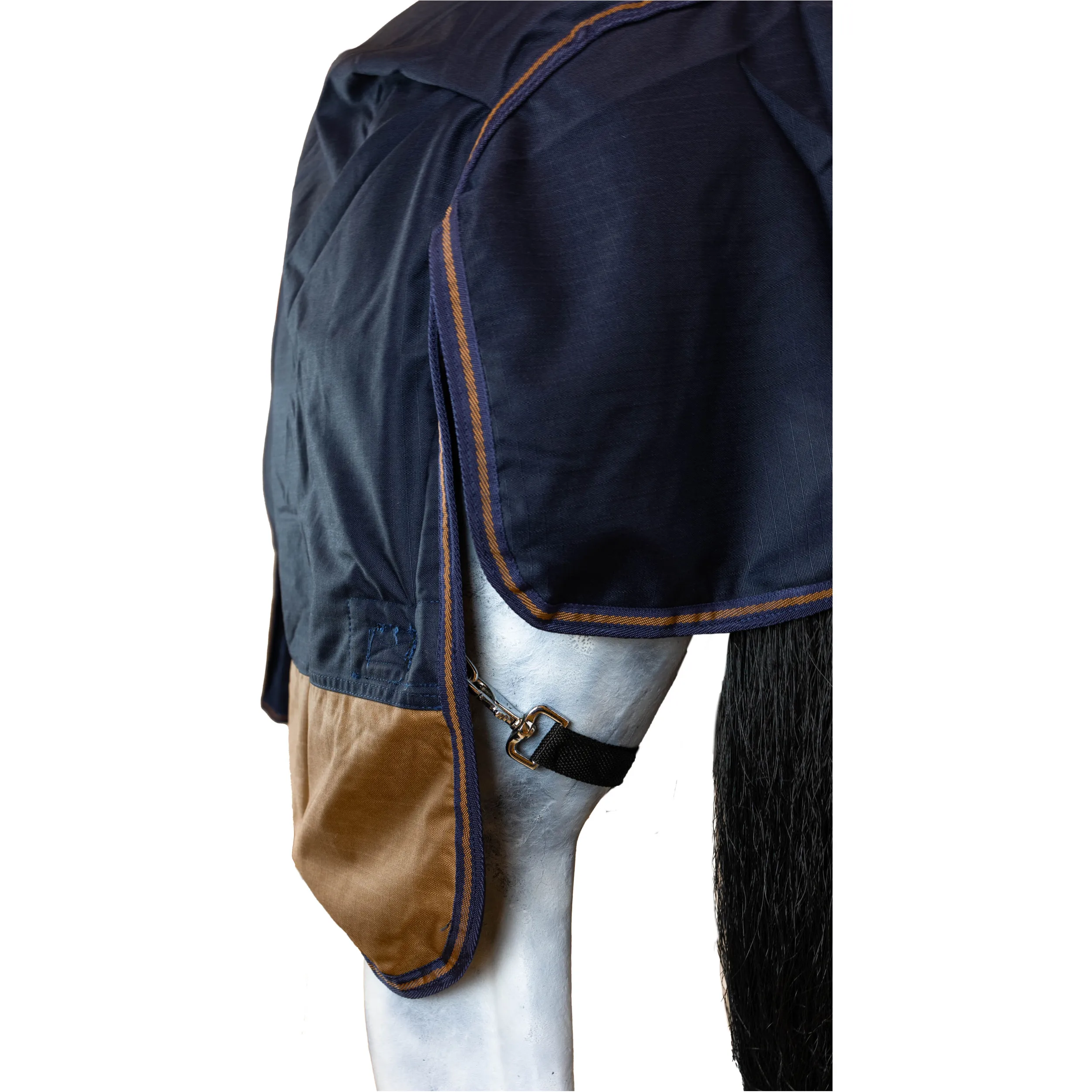 Winterdecke Full Neck 100g Füllung 600D BASICLINE dunkelblau/braun