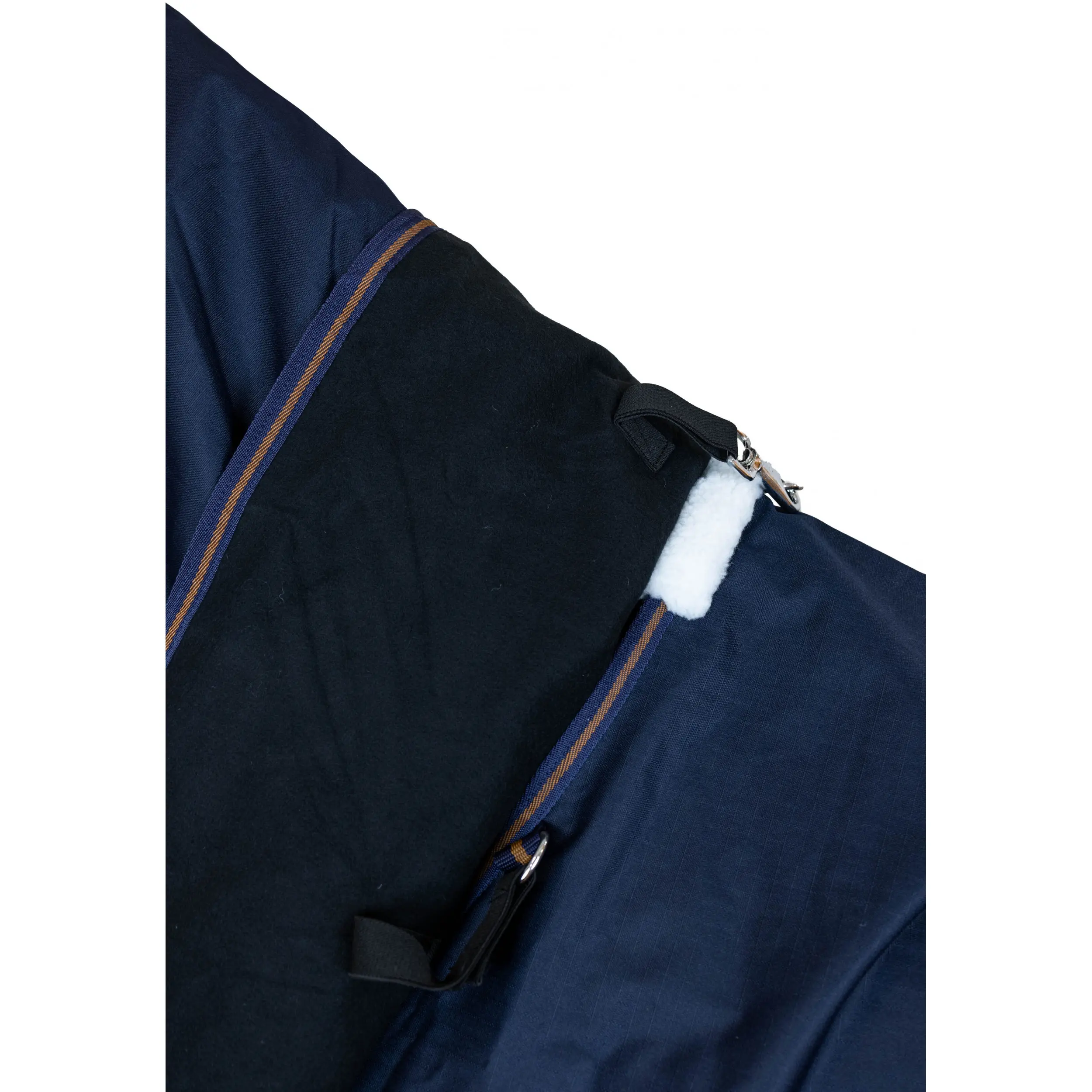 Weidedecke Full Neck Polarfleece 600D BASICLINE dunkelblau/braun