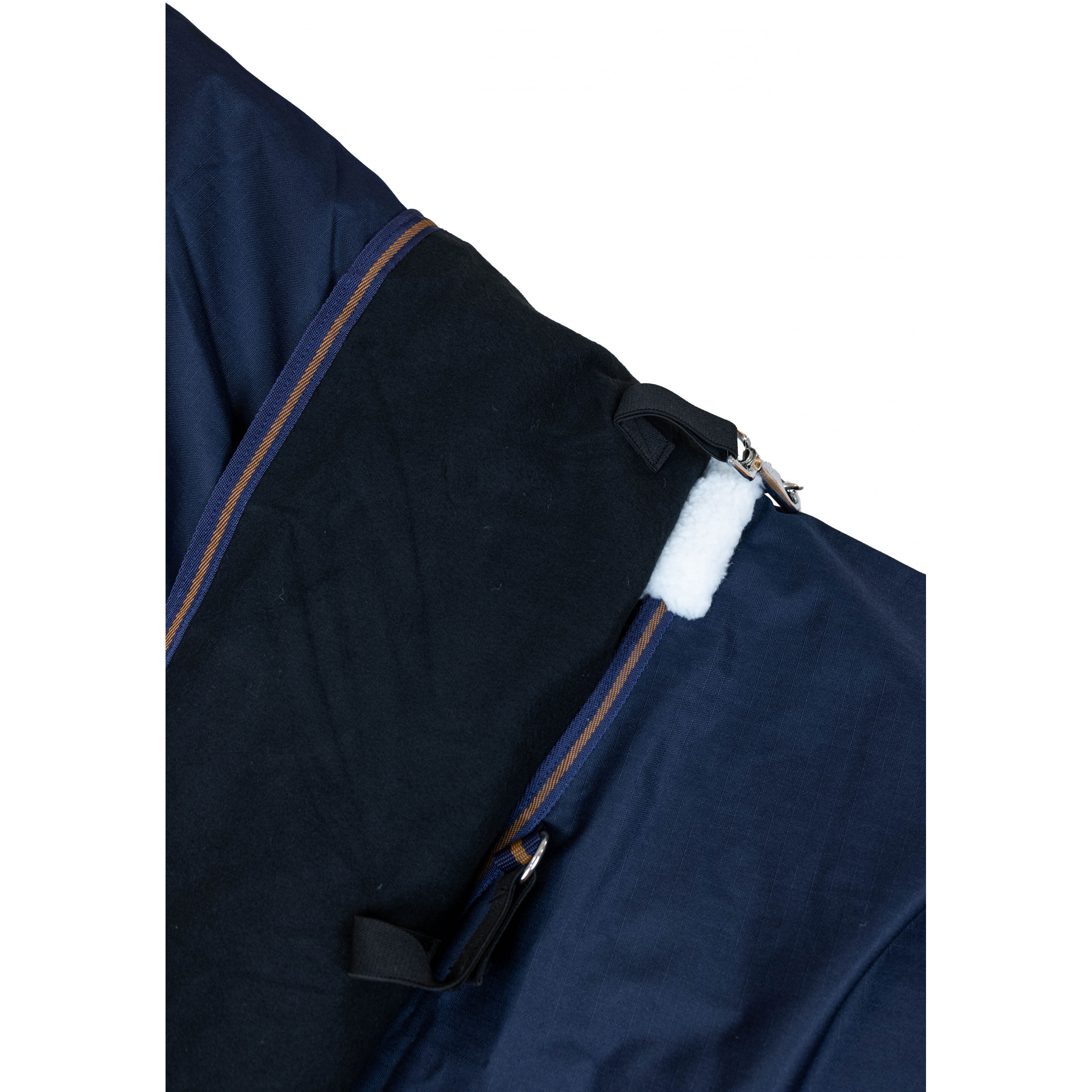 Weidedecke Full Neck Polarfleece 600D BASICLINE dunkelblau/braun