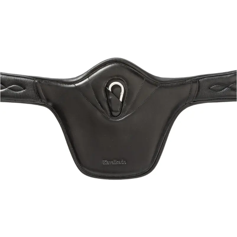 Sattelgurt mit Bauchlatz und Elast JULIUS Softleder schwarz