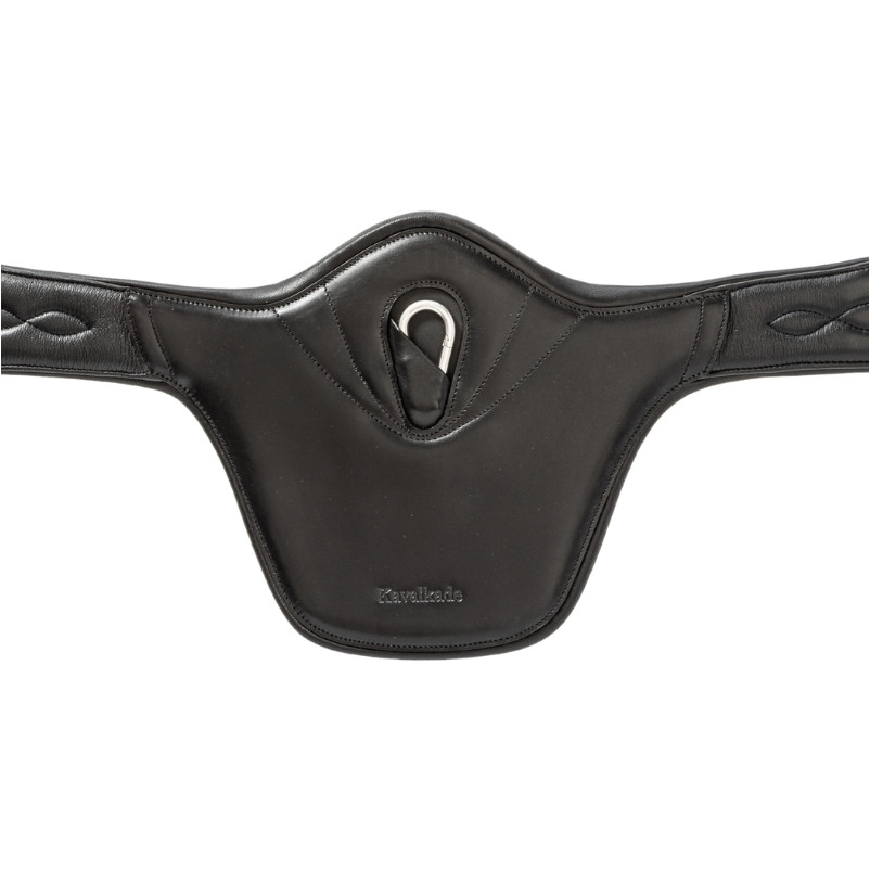 Sattelgurt mit Bauchlatz und Elast JULIUS Softleder schwarz