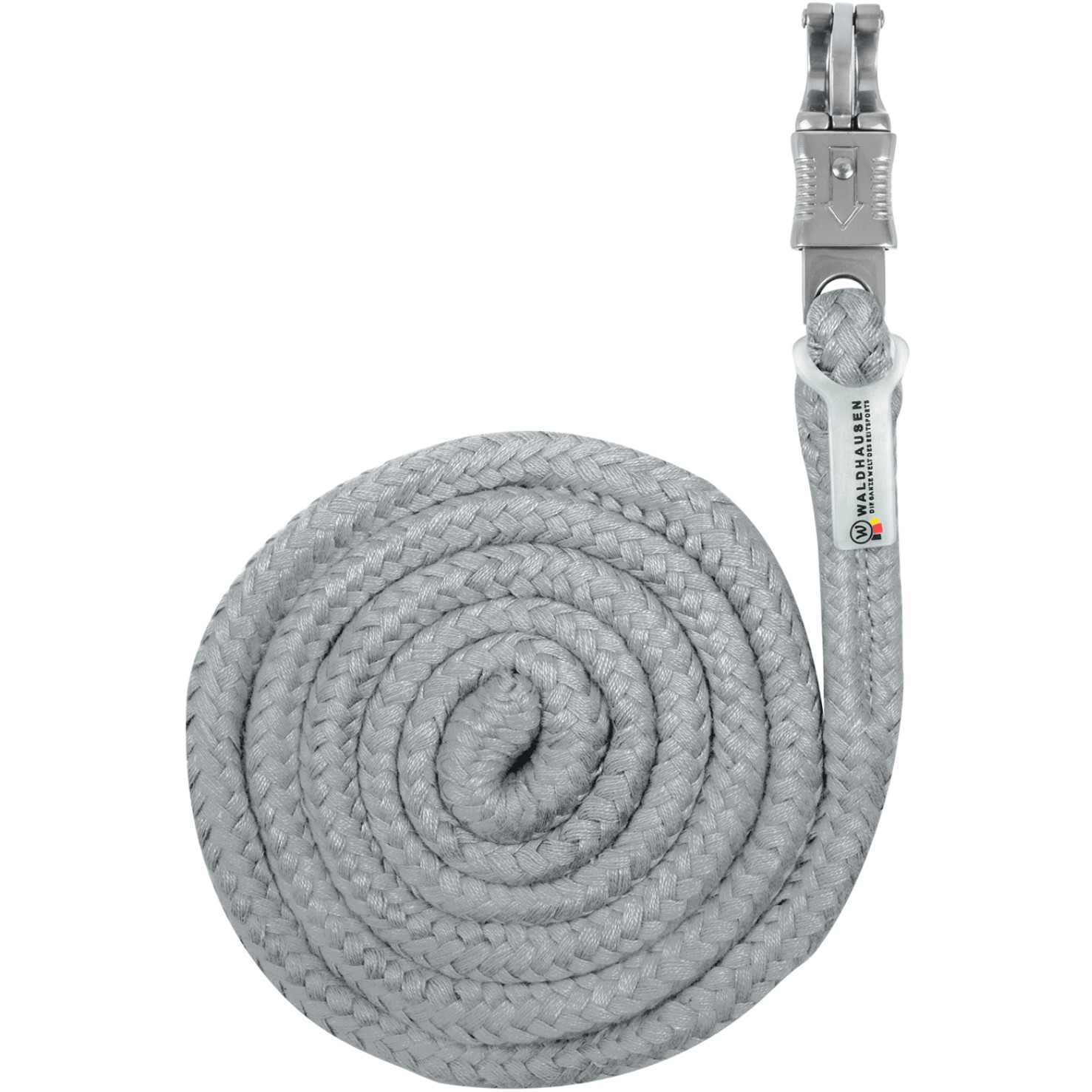 Anbindestrick mit Panikhaken PLUS chromgrau 200cm