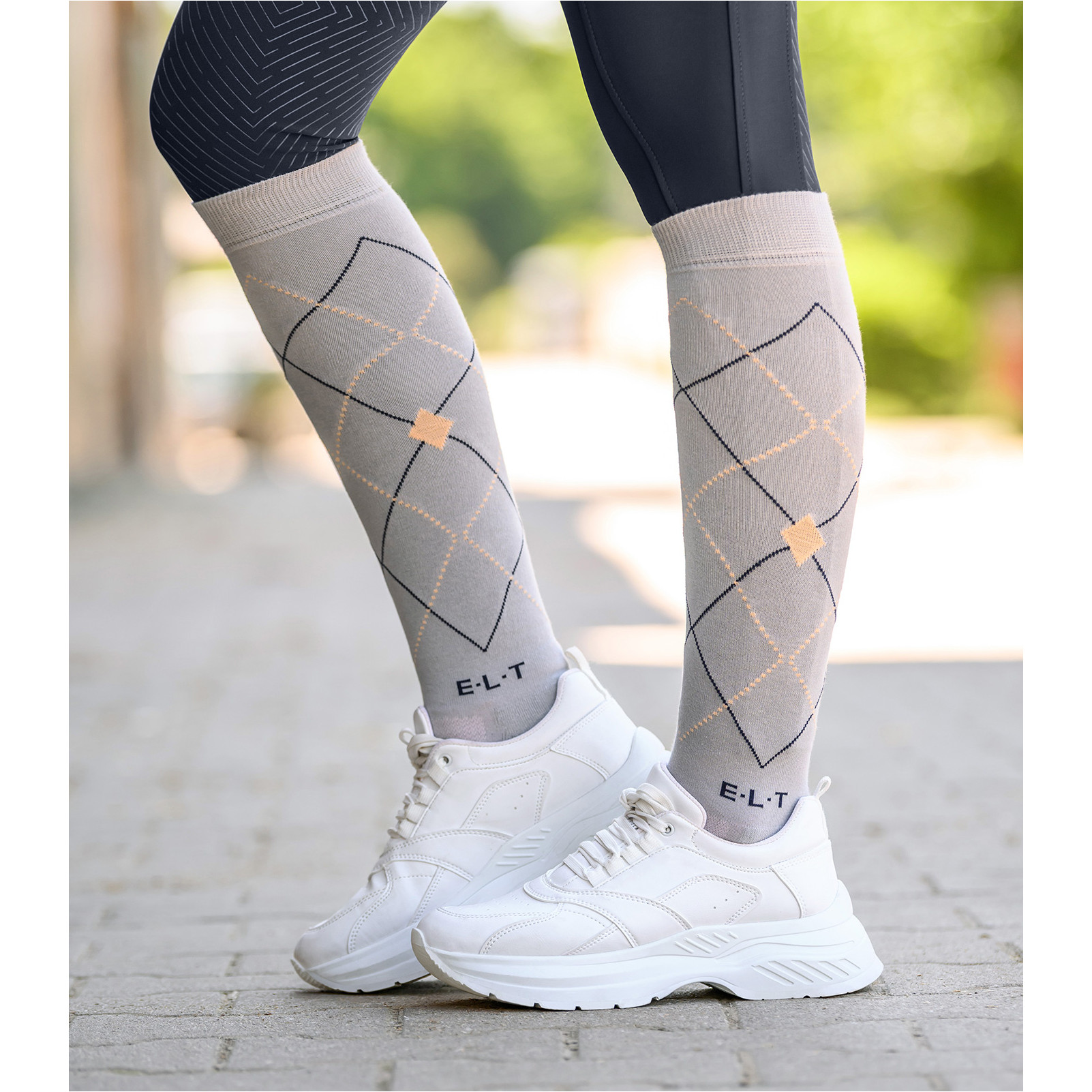 Reitsocken ARGYLE chromgrau