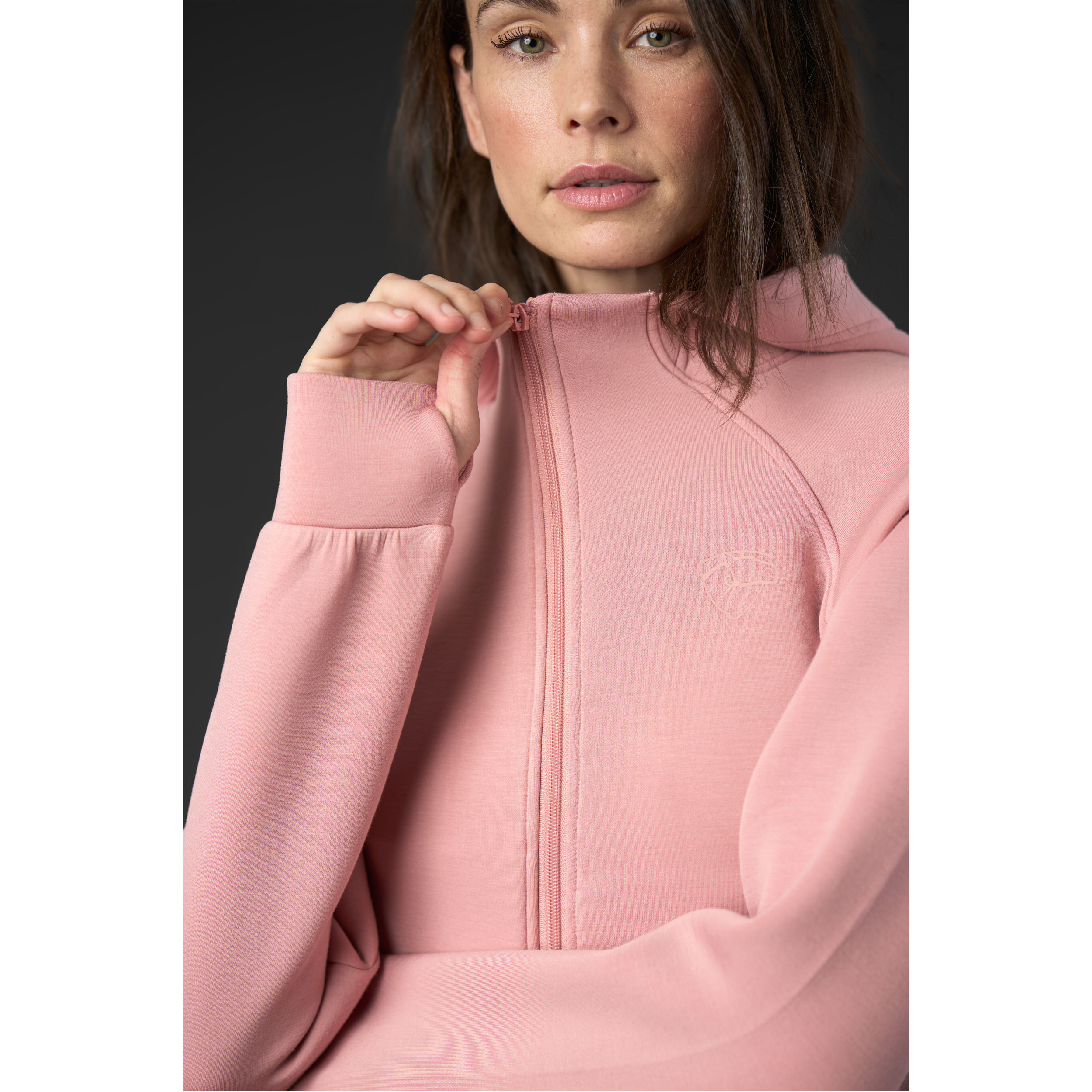 Damen Hoodie mit Reißverschluss AMARA burnished lilac