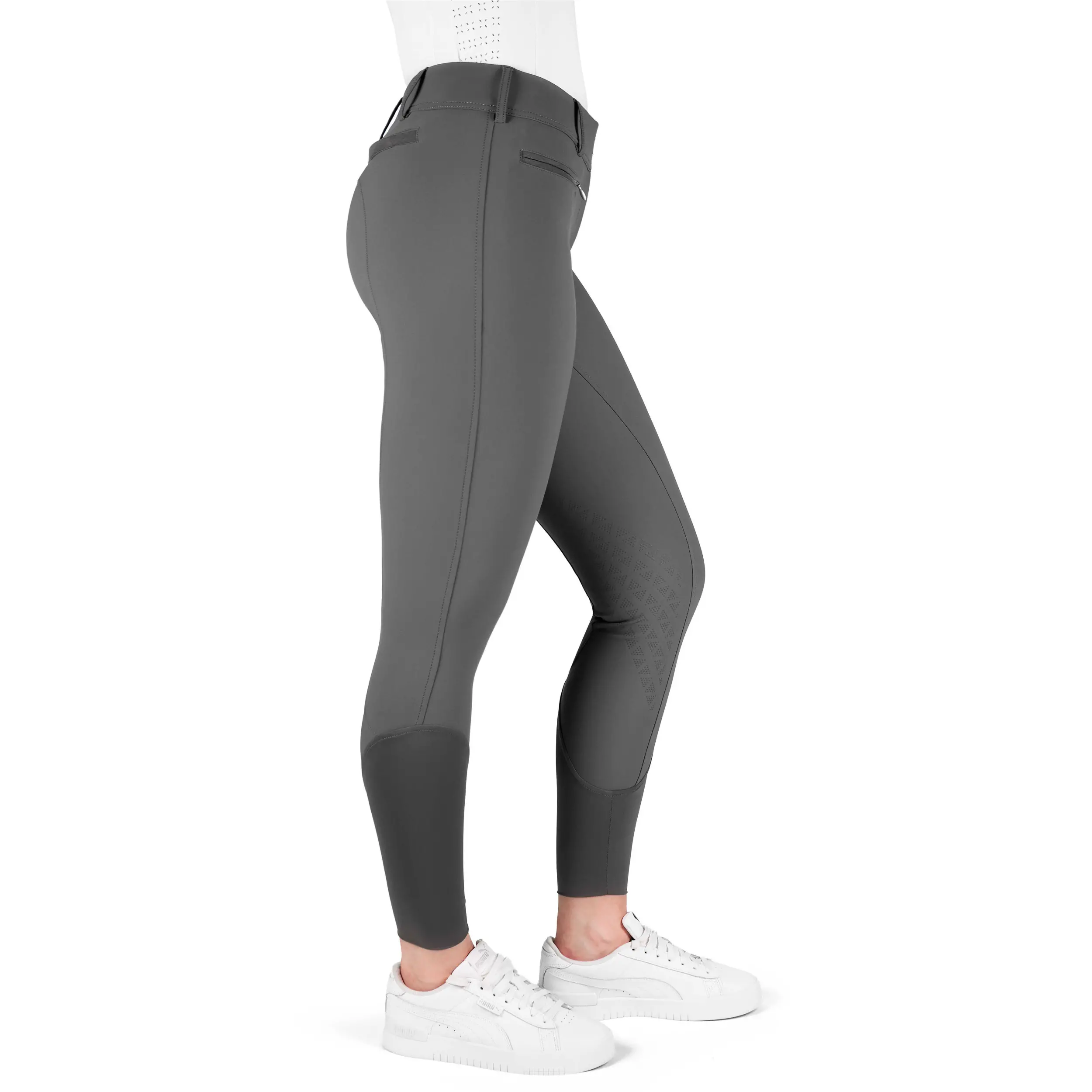 Damen Reithose Silikon Kniebesatz EK-SALLY anthrazit