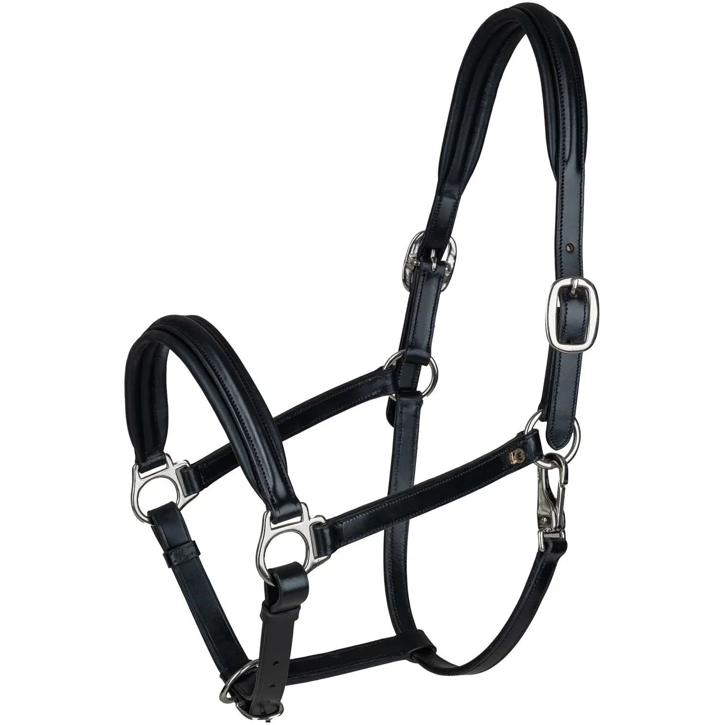Lederhalfter S-Line CLASSY schwarz/silber