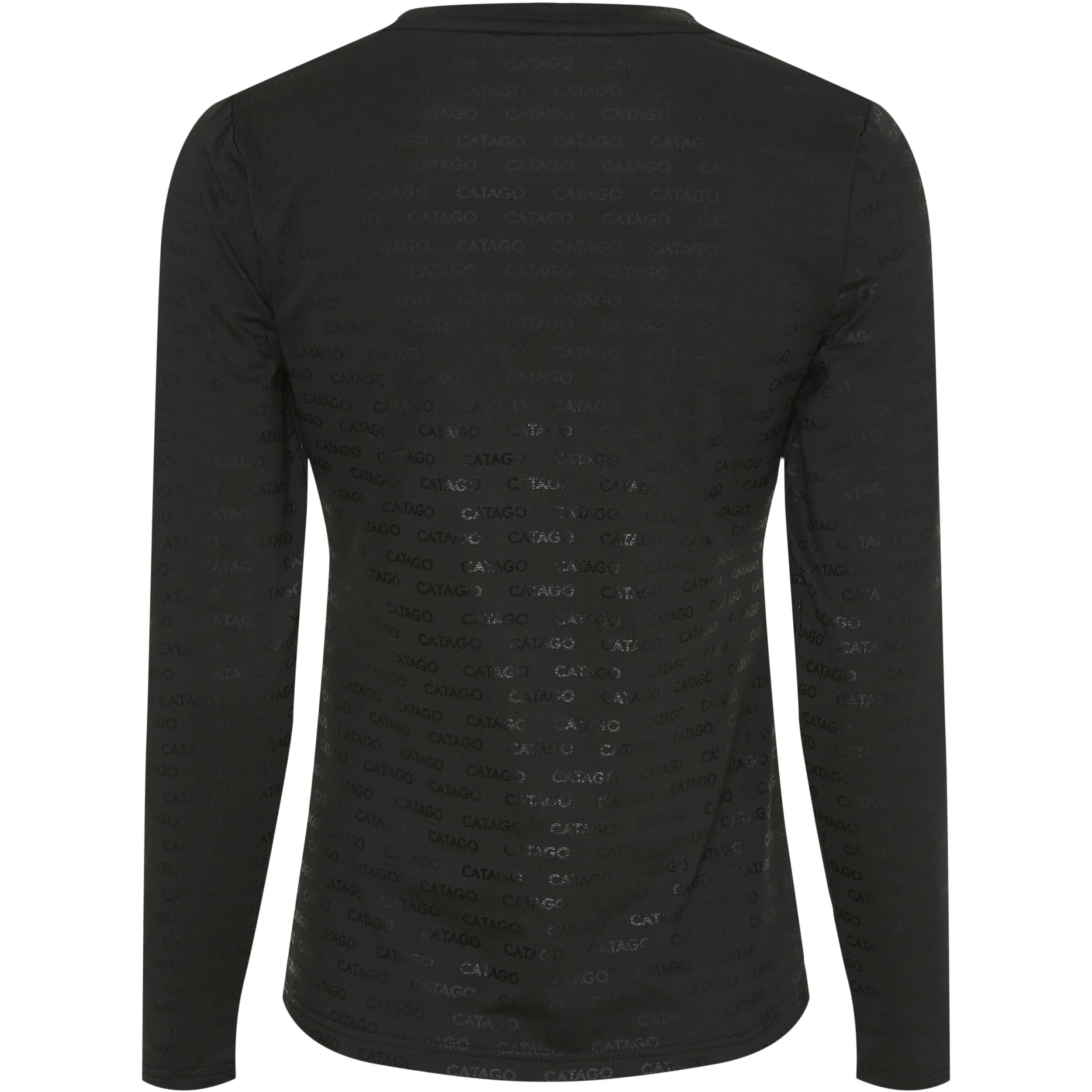 Damen Funktionsshirt Langarm AMINA Logo schwarz
