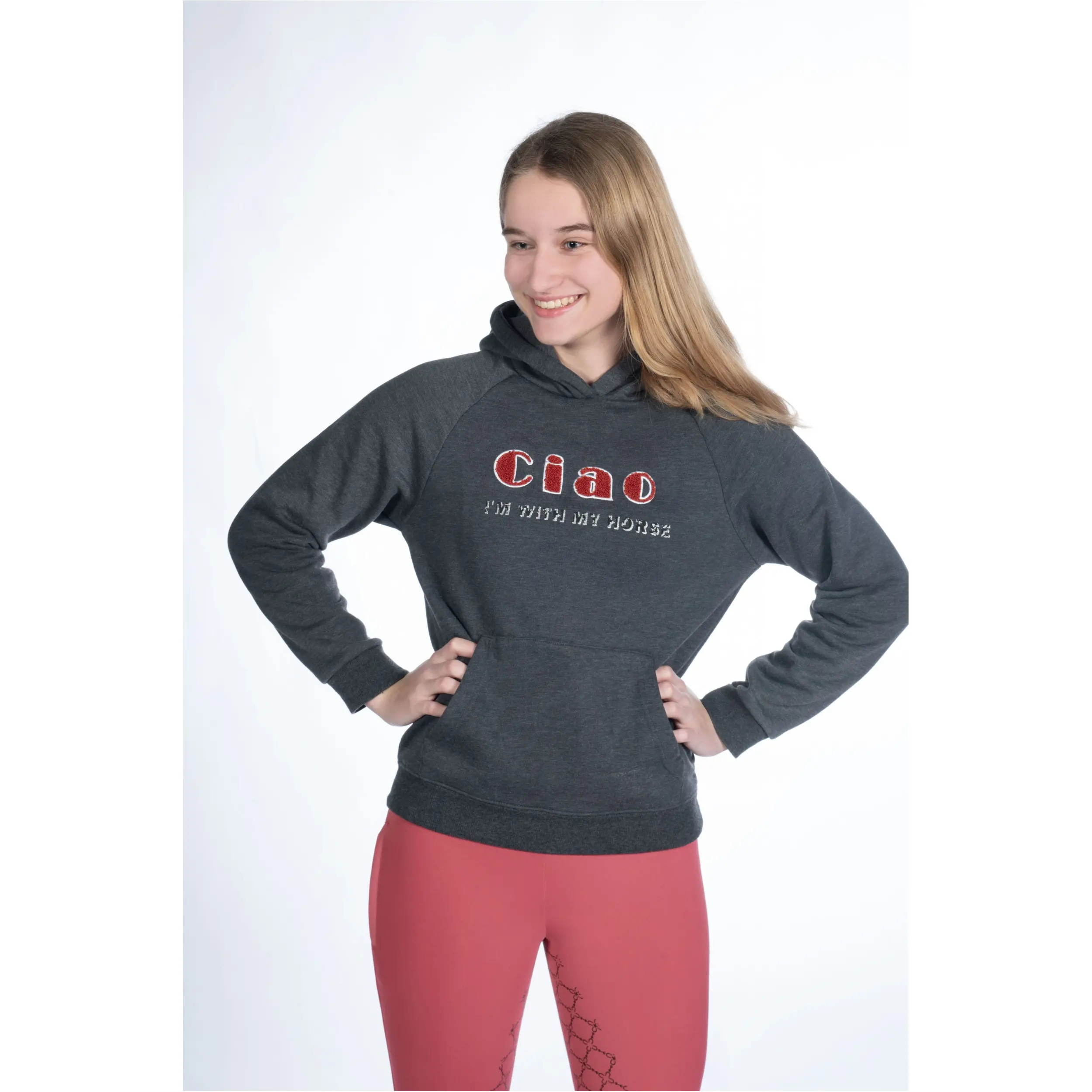 Kinder Hoody RUBY dunkelgrau melange