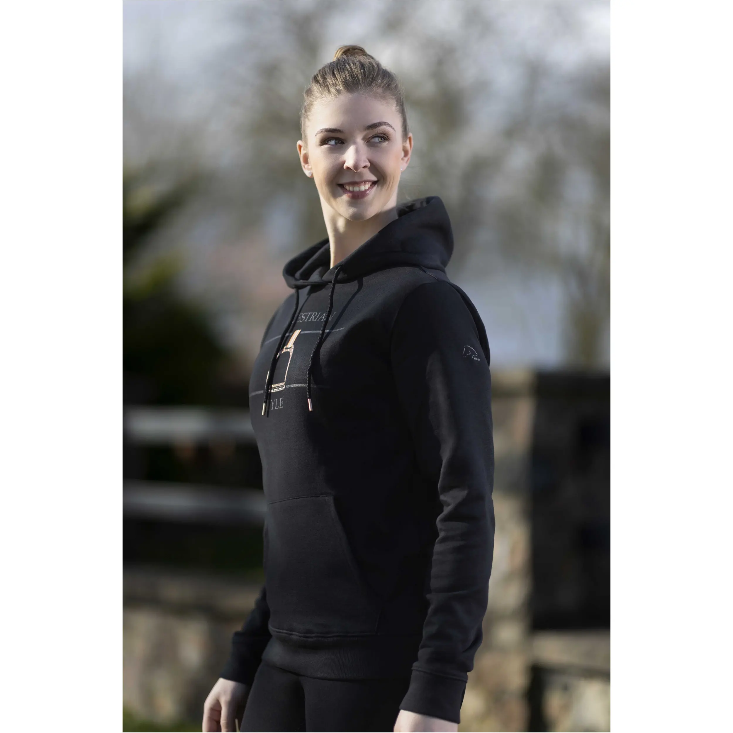Damen Hoody EQUINE SPORTS STYLE schwarz/rosegold