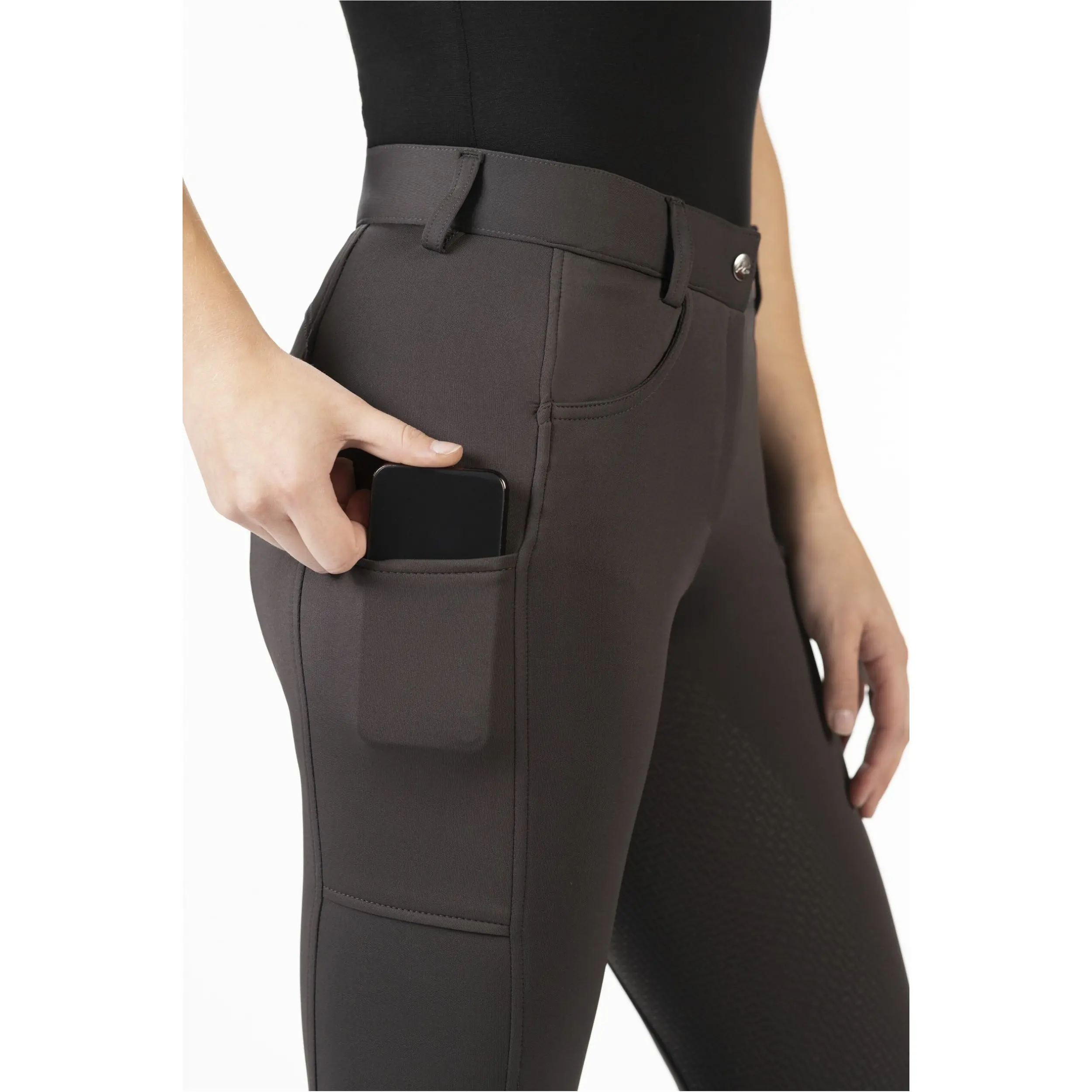 Damen Reithose Silikon Vollbesatz EMMA dunkelgrau