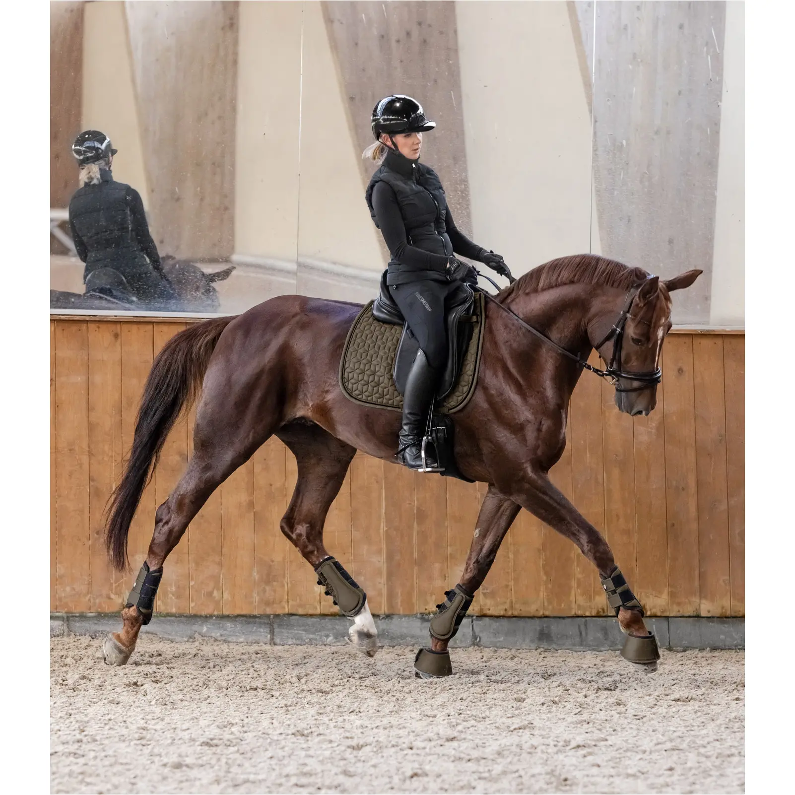 Dressurgamaschen 1680D COMFORT FIT grünbraun Dressurgamaschen 1680D COMFORT FIT grünbraun