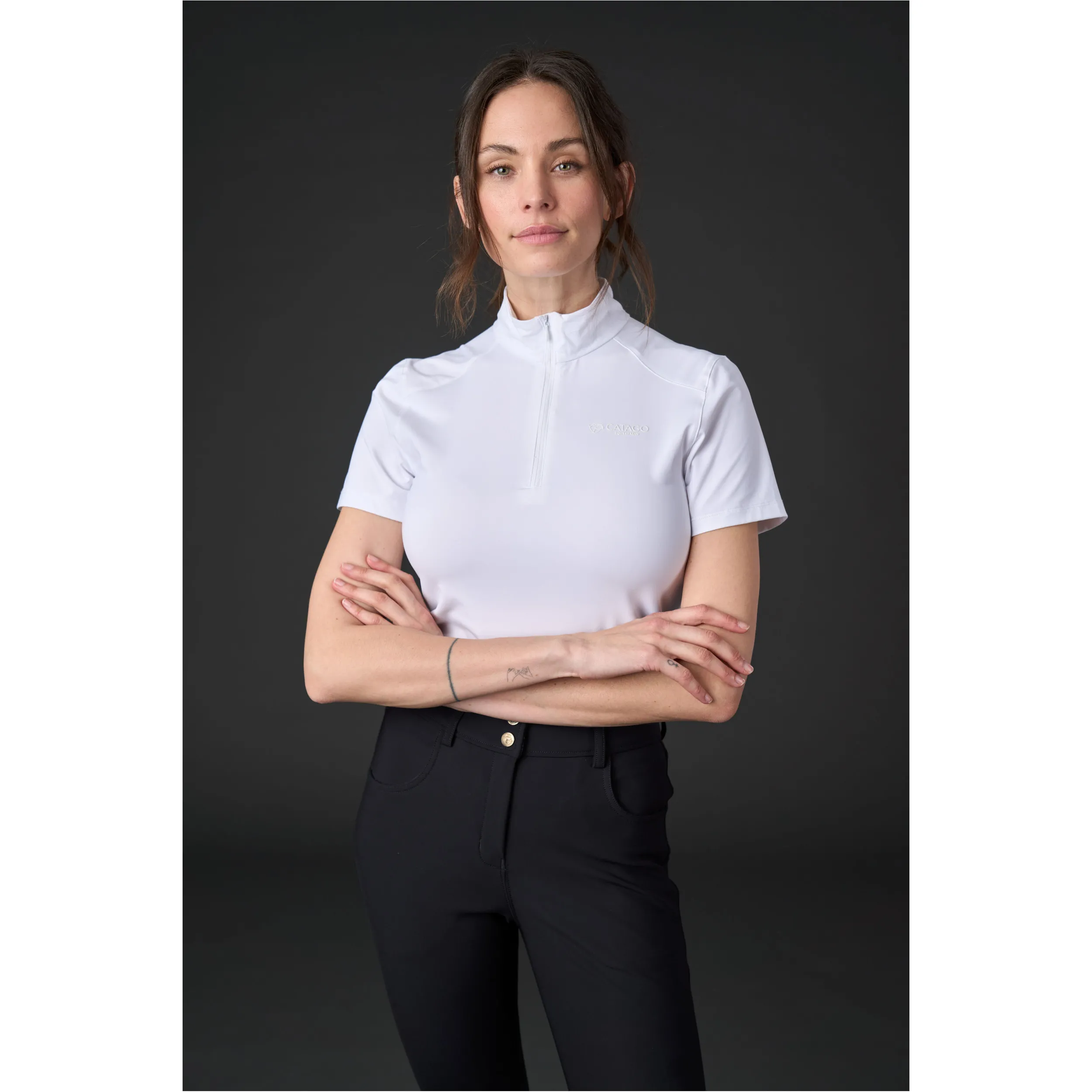 Damen Turniershirt Kurzarm THELMA weiß