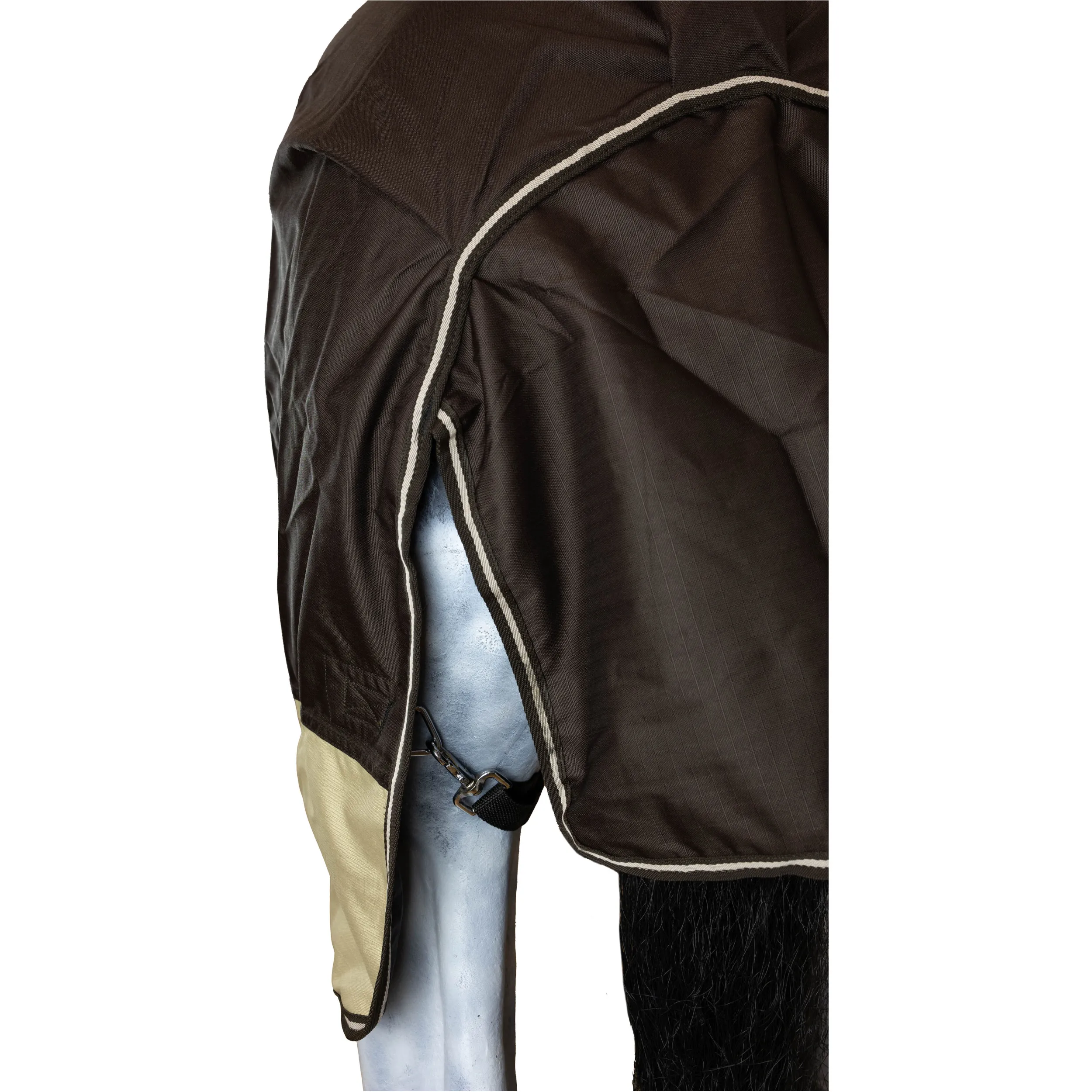 Winterdecke High Neck 300g Füllung 600D BASICLINE braun/beige