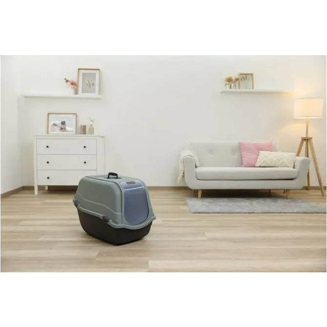 Katzentoilette EMMA Eco XL schwarz/grüngrau 65x44x46cm