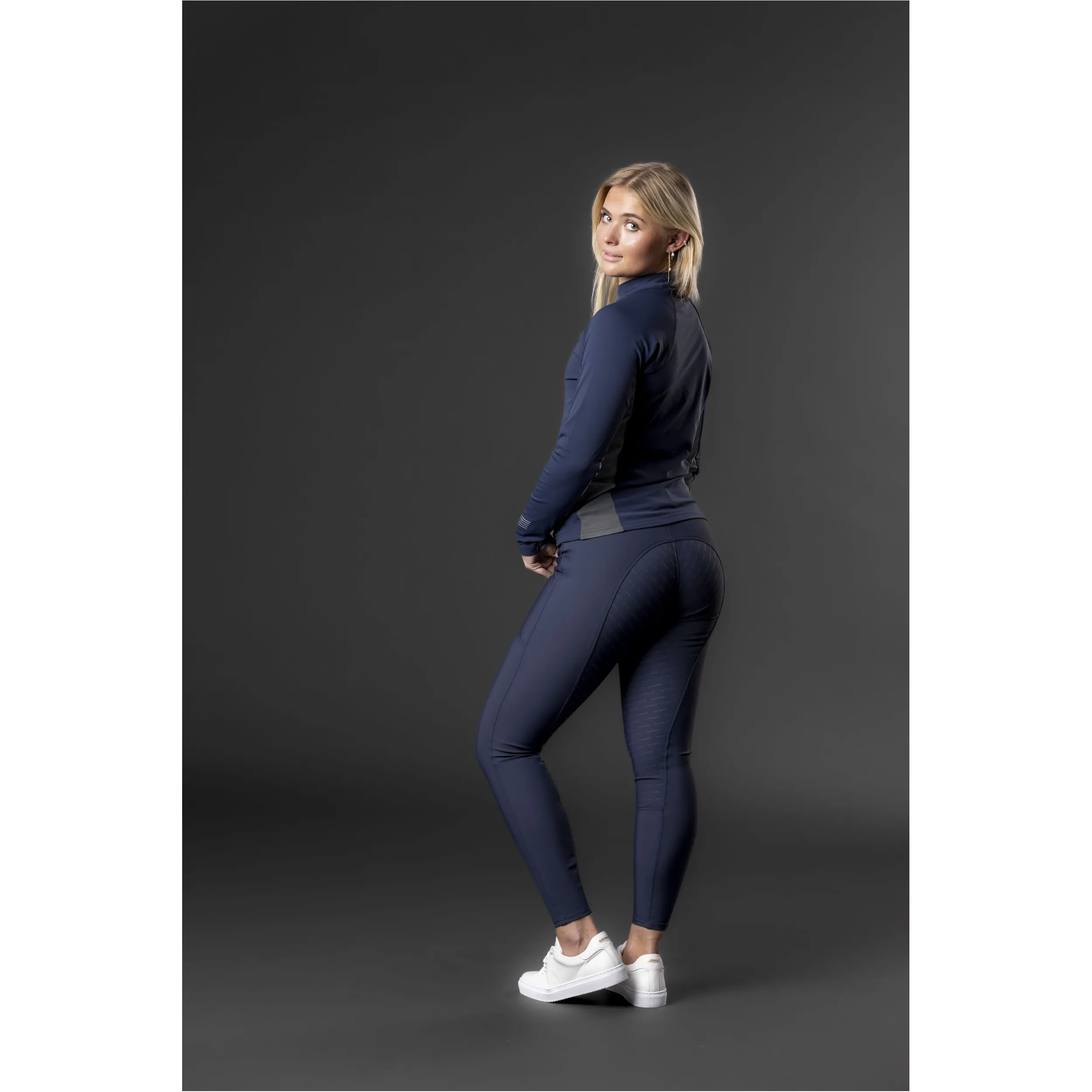 Damen Reithose Silikon Vollbesatz RIHANNA navy