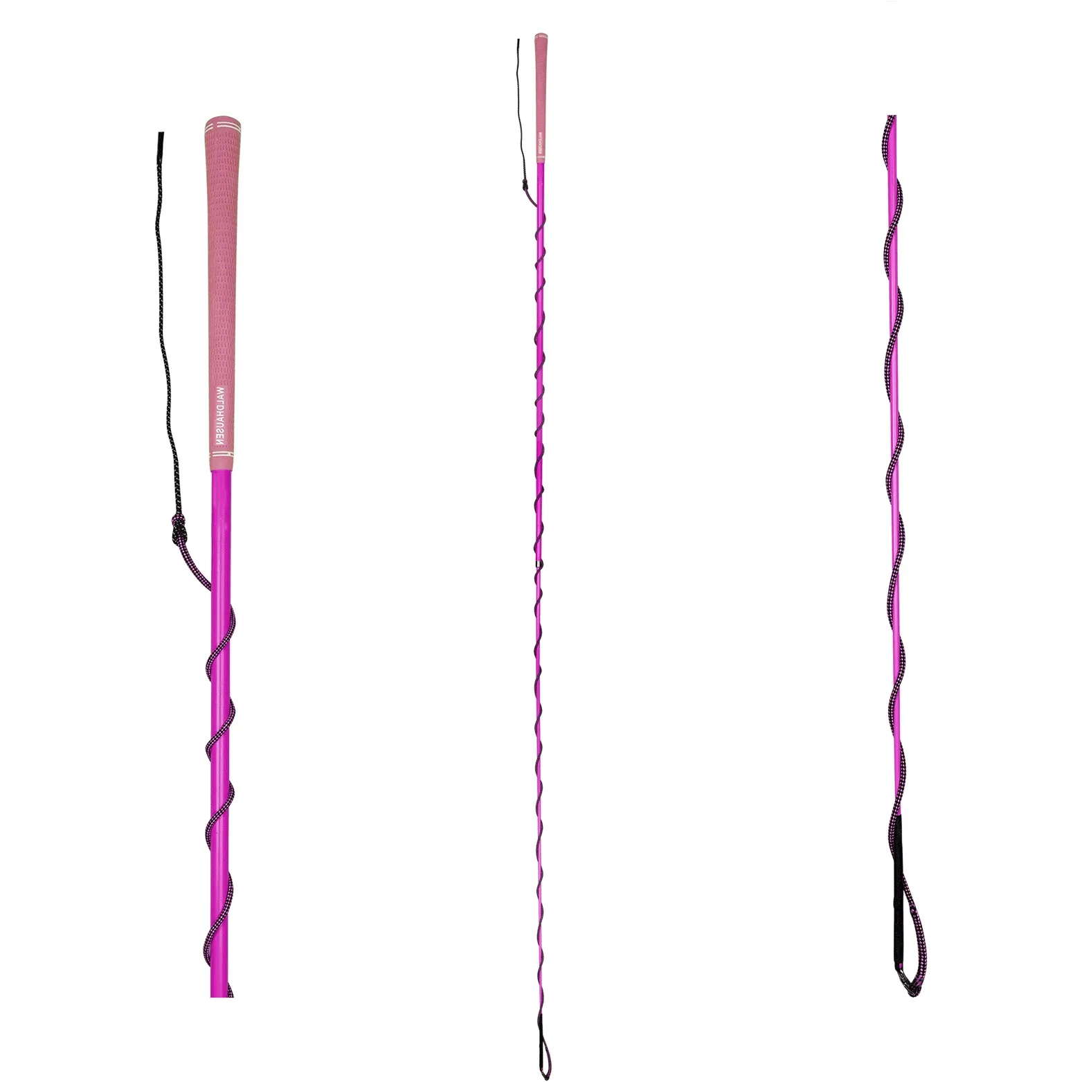 Teleskop Longierpeitsche mit Golfgriff neon pink 200cm