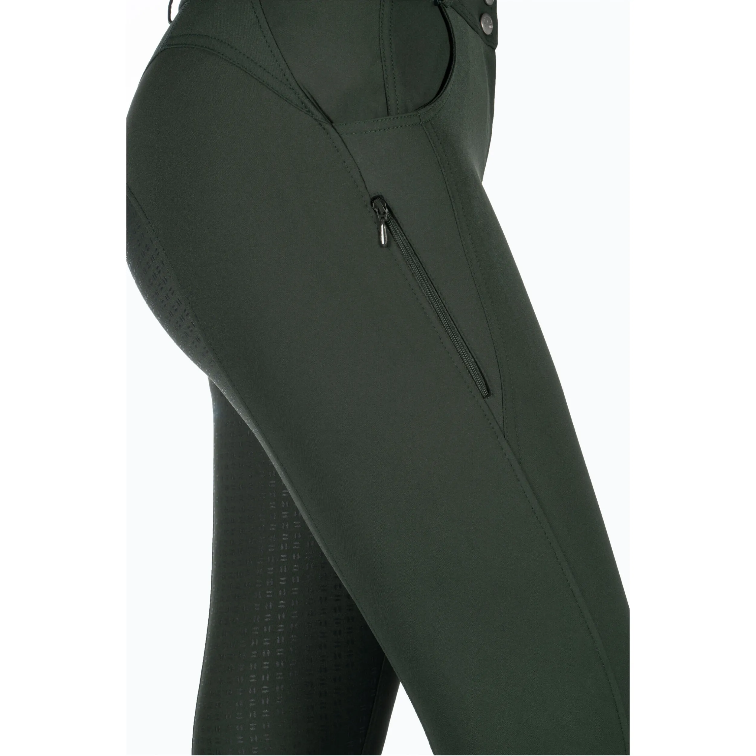 Damen Reithose Silikon Vollbesatz ARI MID RISE olivgrün