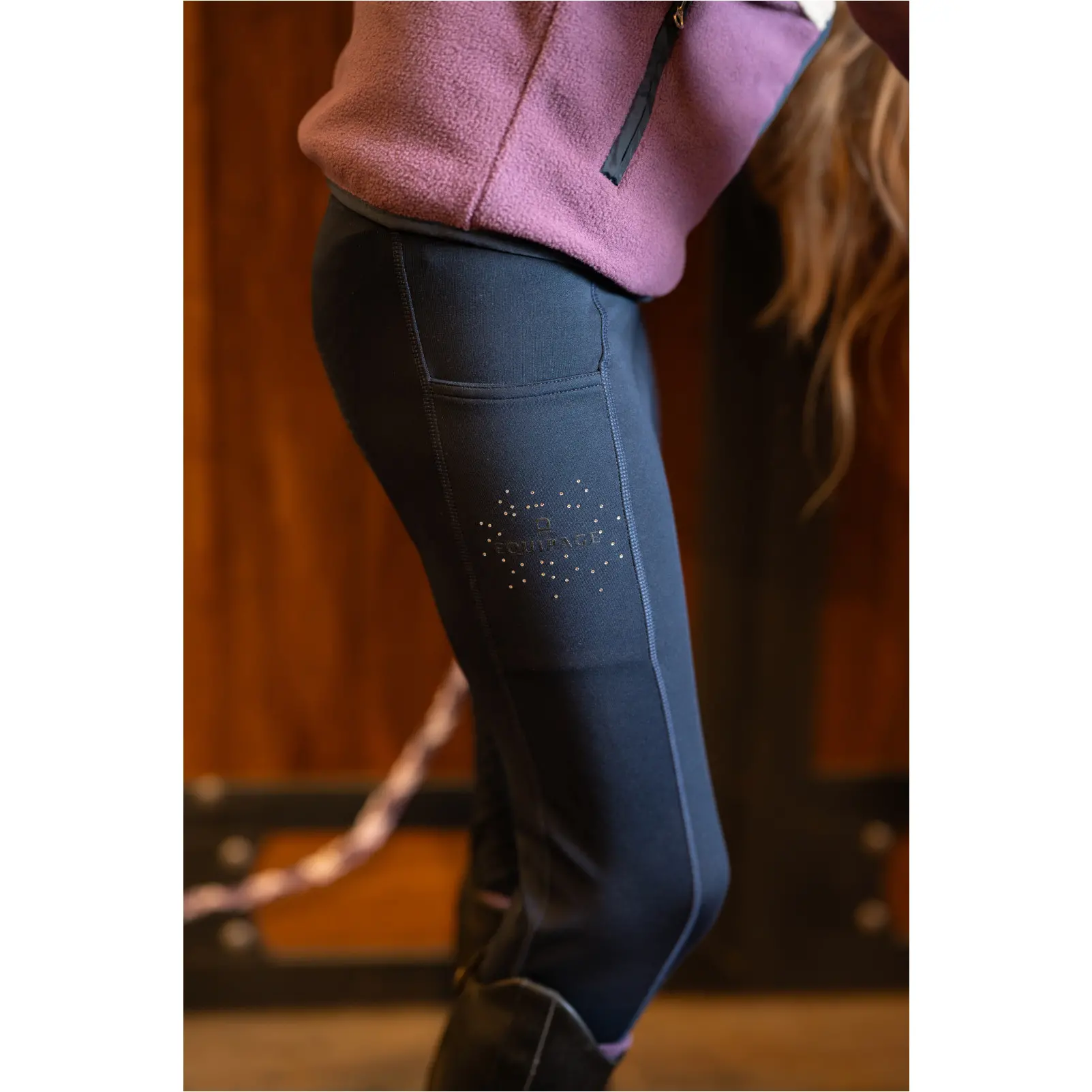 Winter Kinder Reitleggings Silikon Vollbesatz SOPHIA navy Winter Kinder Reitleggings Silikon Vollbesatz SOPHIA navy