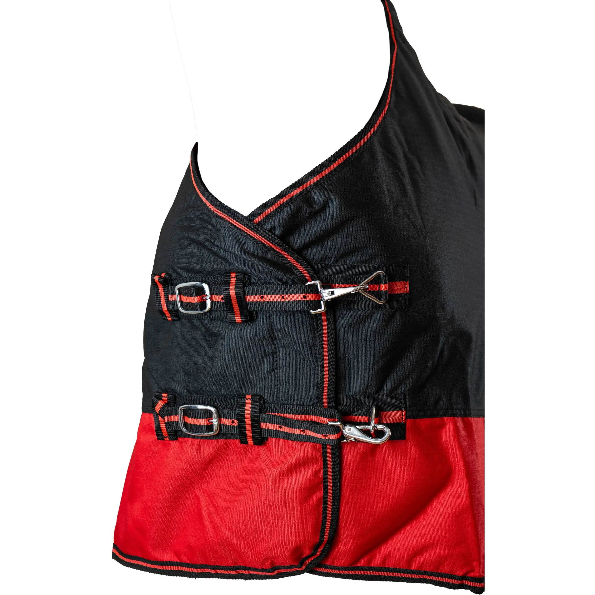 Weidedecke Polarfleece 600D BASICLINE schwarz/rot