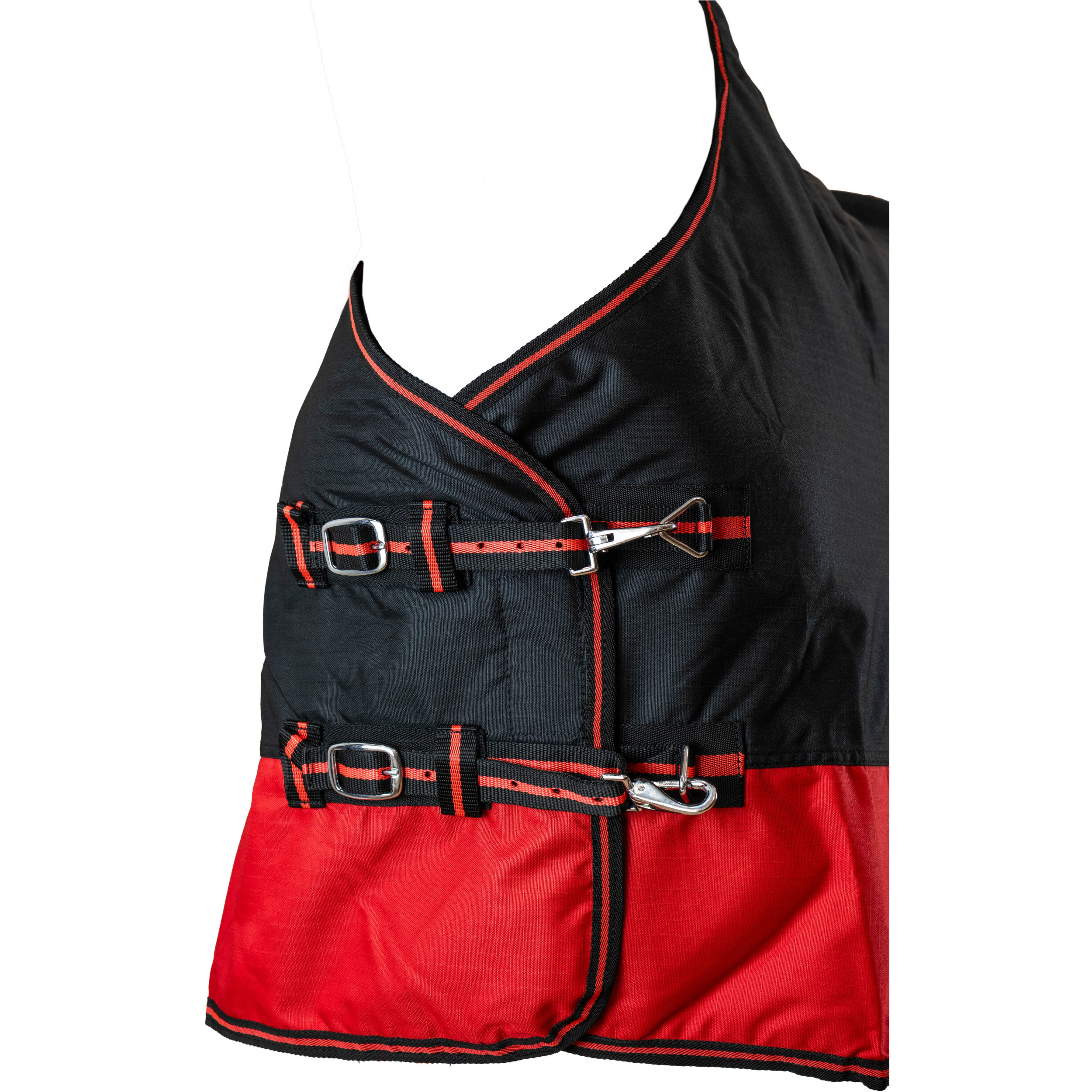 Weidedecke Polarfleece 600D BASICLINE schwarz/rot