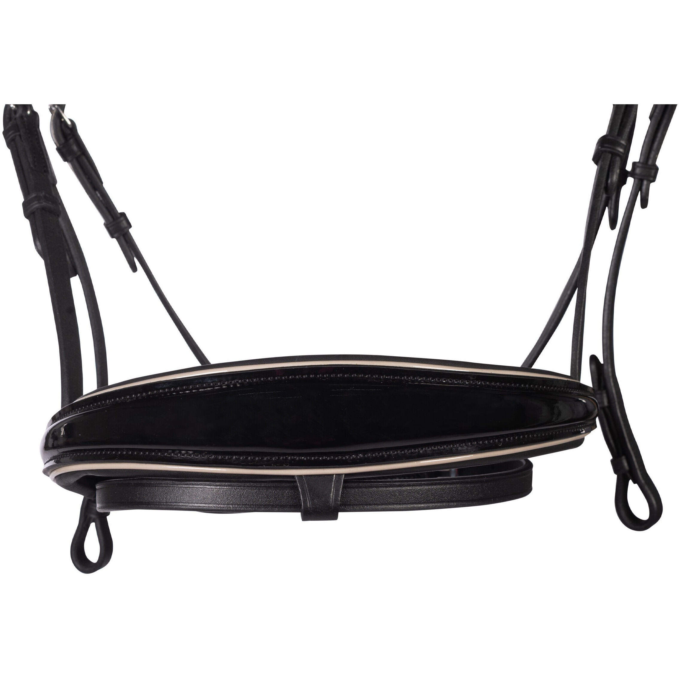 Trensenzaum mit schwedischem Reithalfter LIMONE ELEGANT schwarz/beige Trensenzaum mit schwedischem Reithalfter LIMONE ELEGANT schwarz/beige