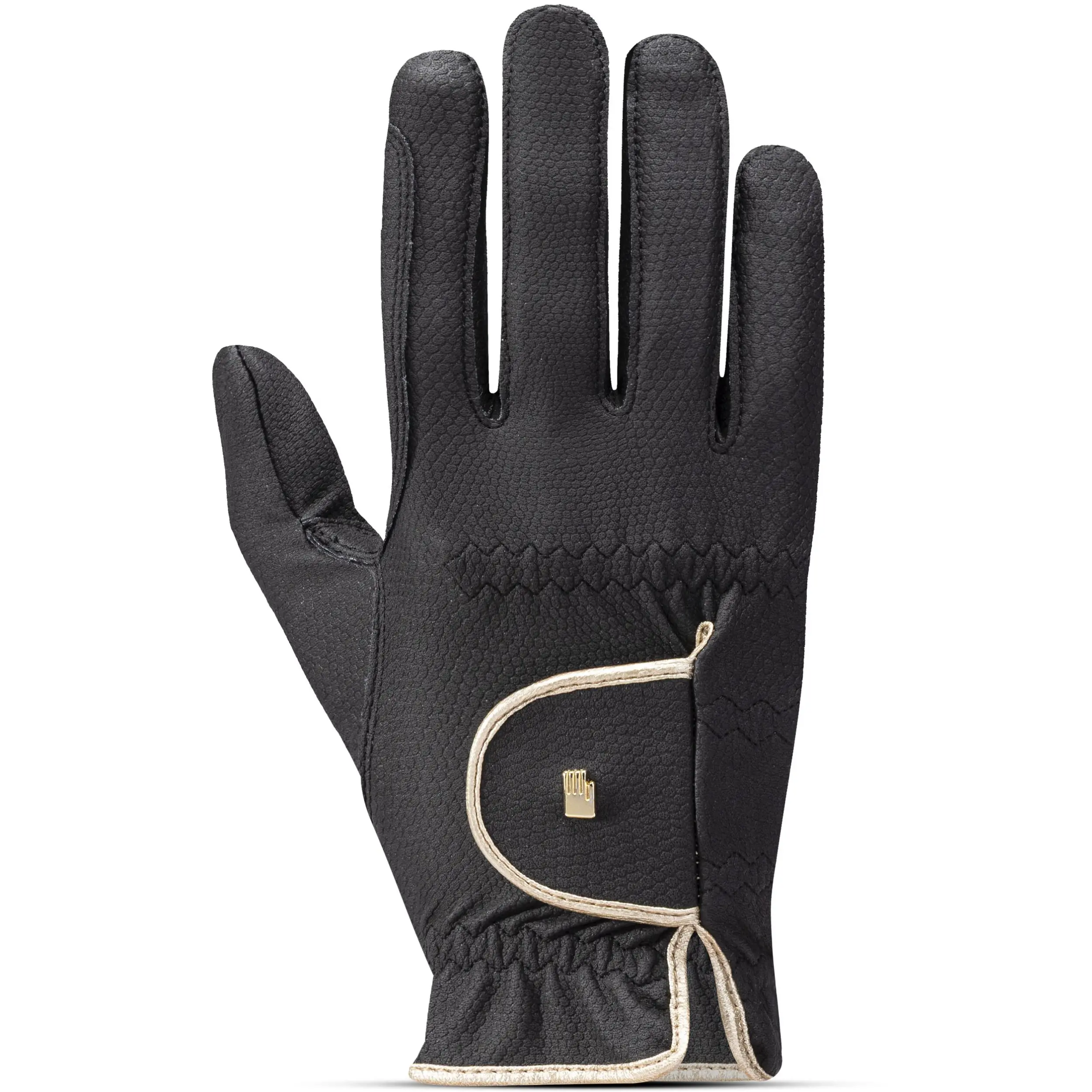Damen Reithandschuhe LONA schwarz/gold