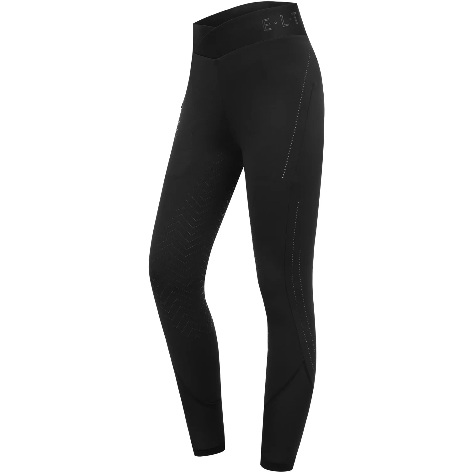 Sommer Kinder Reitleggings Silikon Vollbesatz PIA schwarz