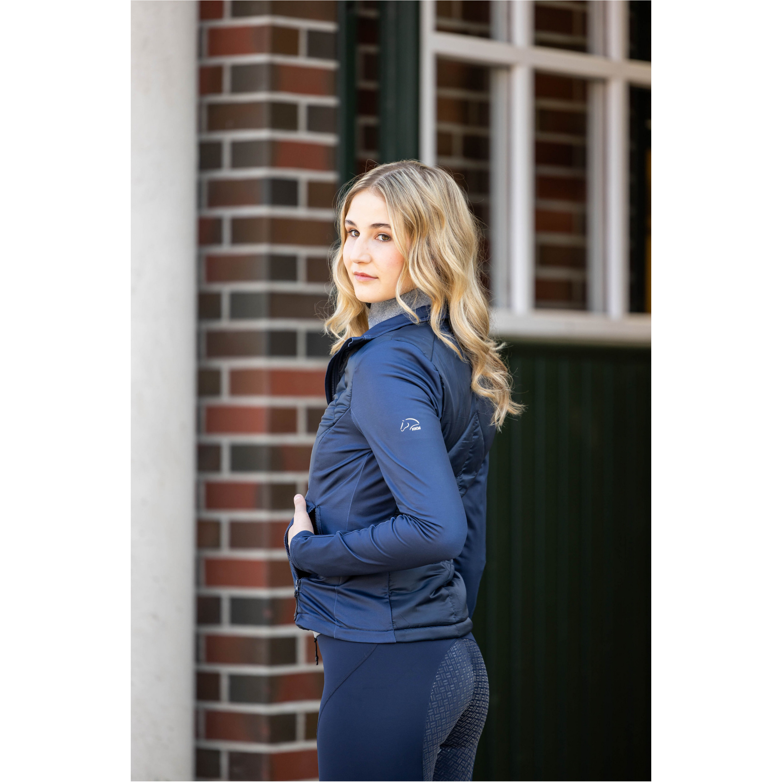 Kinder Jersey-/Nylonjacke PRAG II STYLE dunkelblau