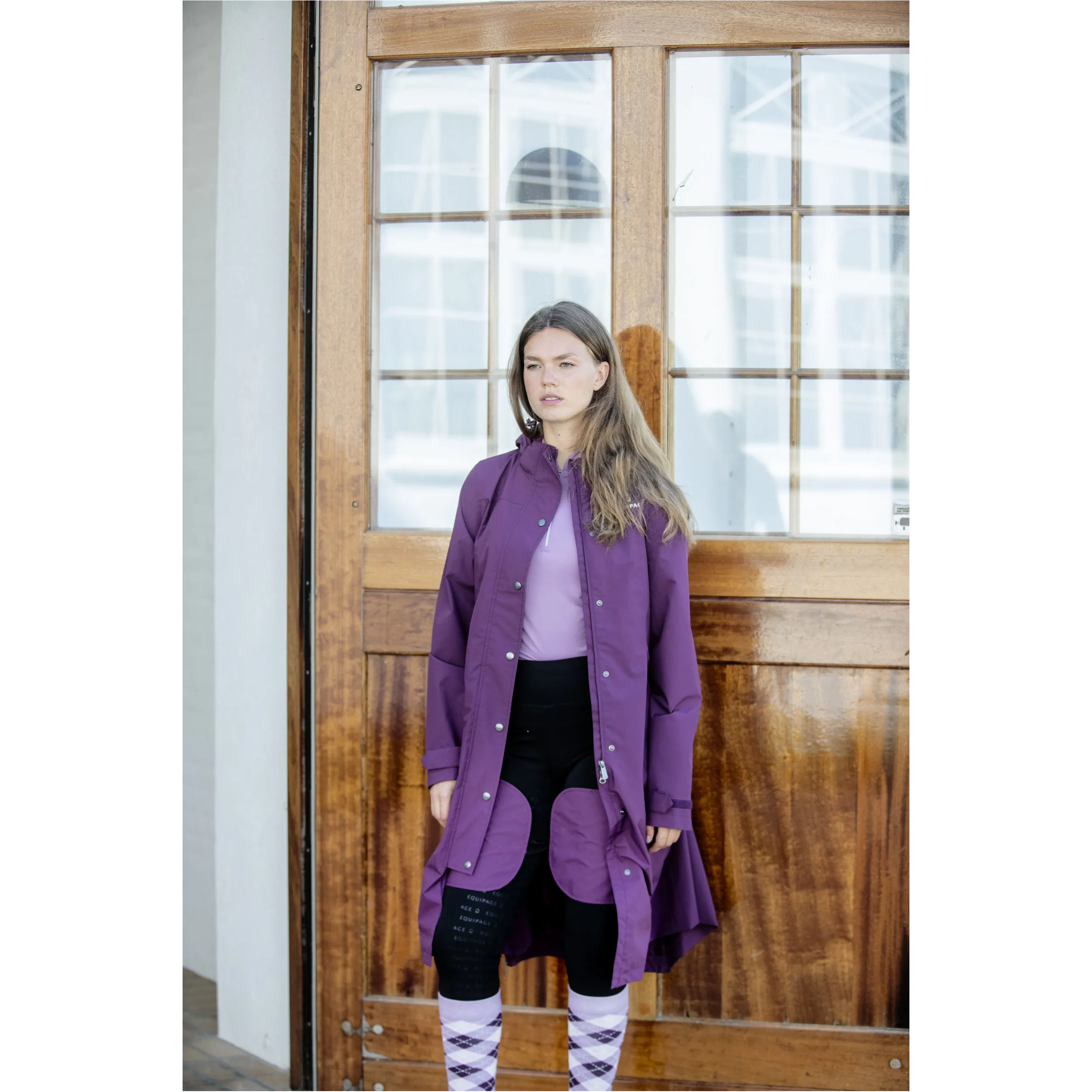 Damen Reitregenmantel HEAVEN italian plum