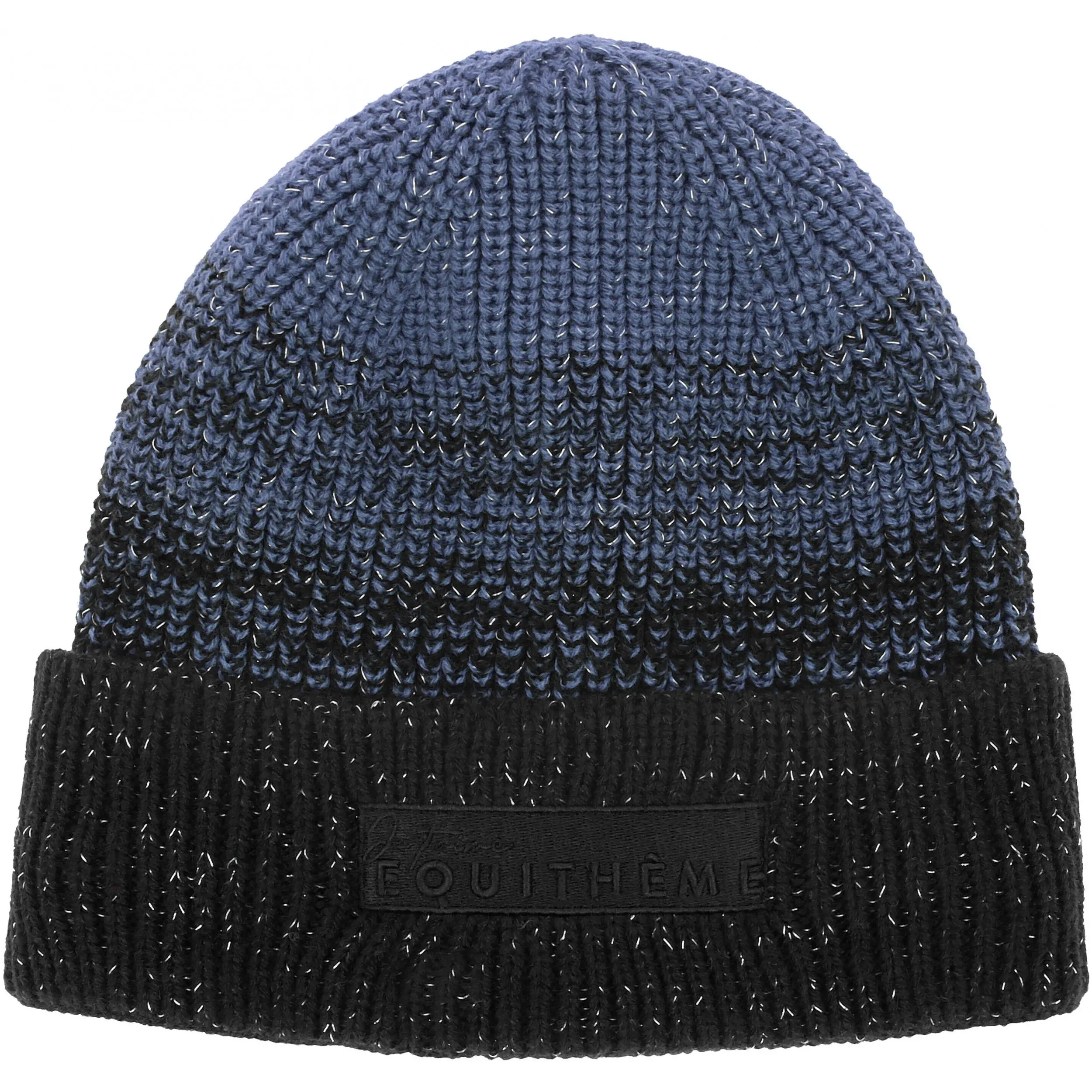 Winter Mütze mit Fleecefutter Je t'aime MAE blau/grau