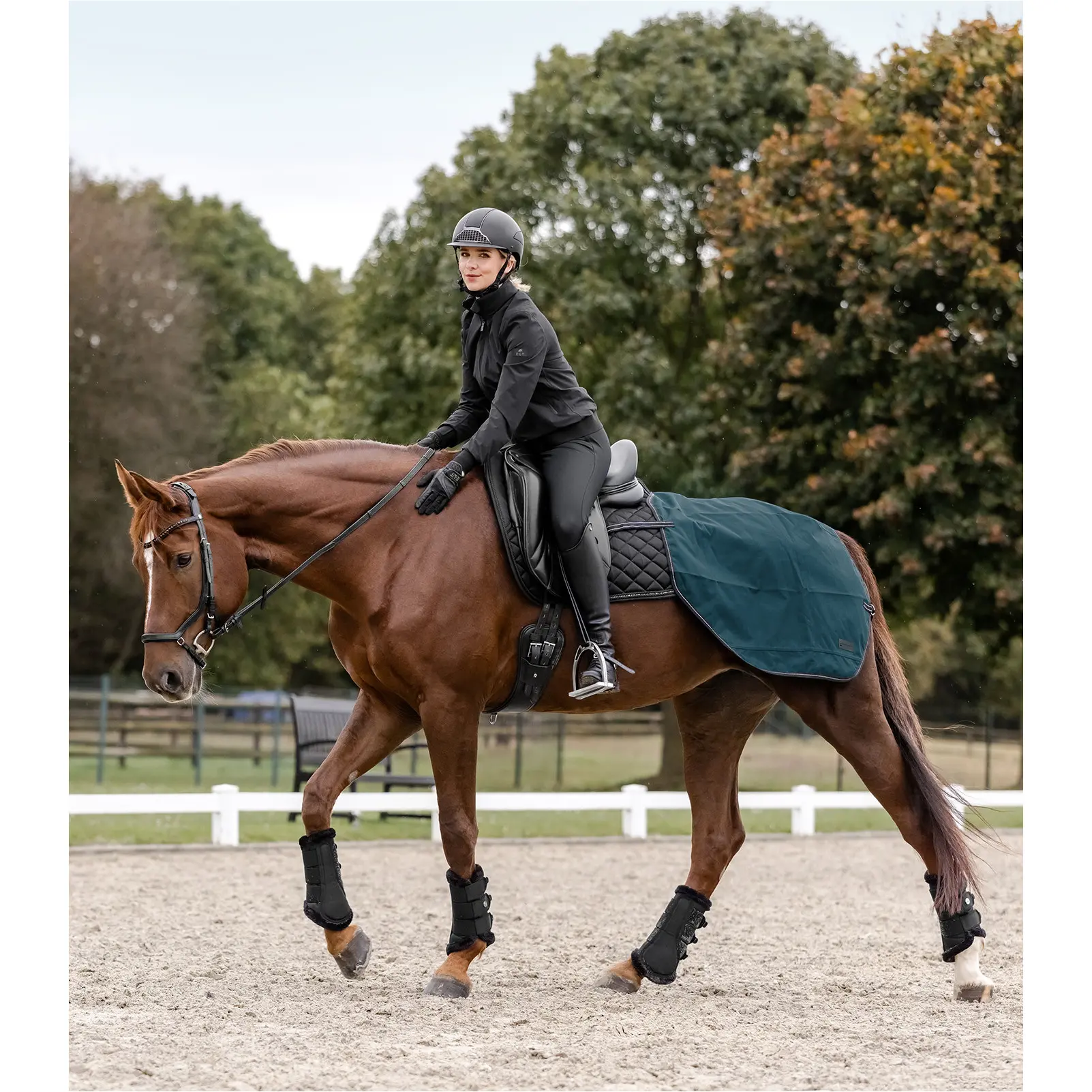 Regen-Nierendecke reflektierend 50g Füllung SALZBURG petrolblau