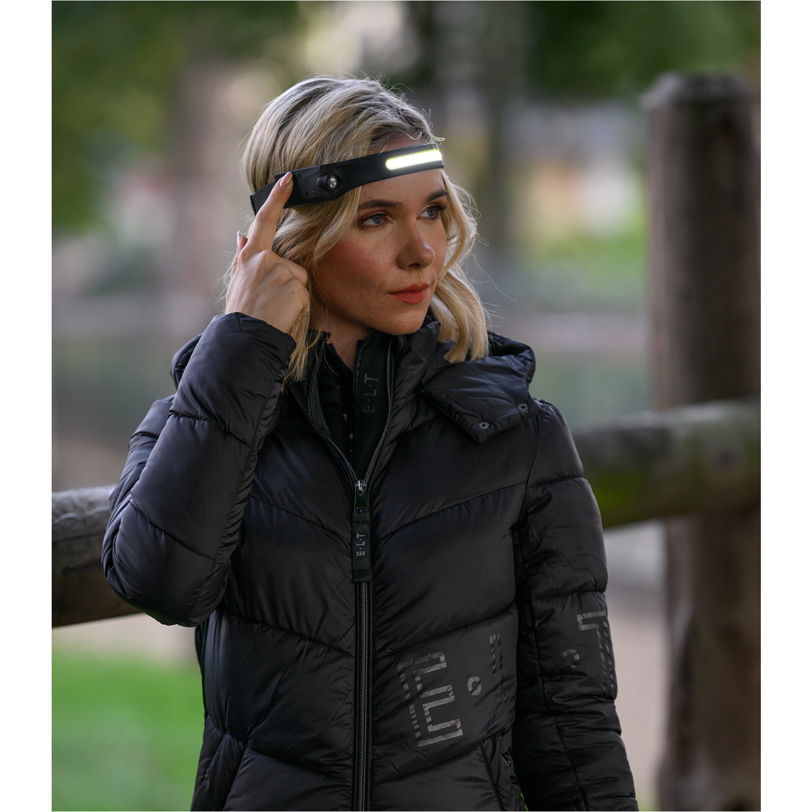 Sensor- LED- Kopflampe mit Bewegungssensor schwarz Sensor- LED- Kopflampe mit Bewegungssensor schwarz