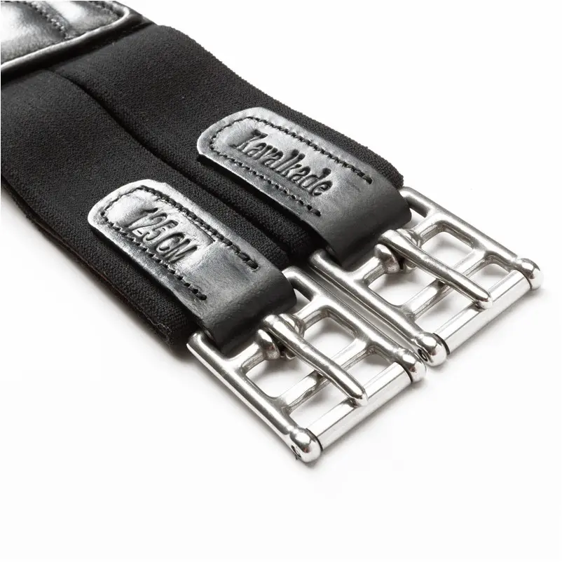 Ledersattelgurt mit Elast CASPER Softleder schwarz Ledersattelgurt mit Elast CASPER Softleder schwarz