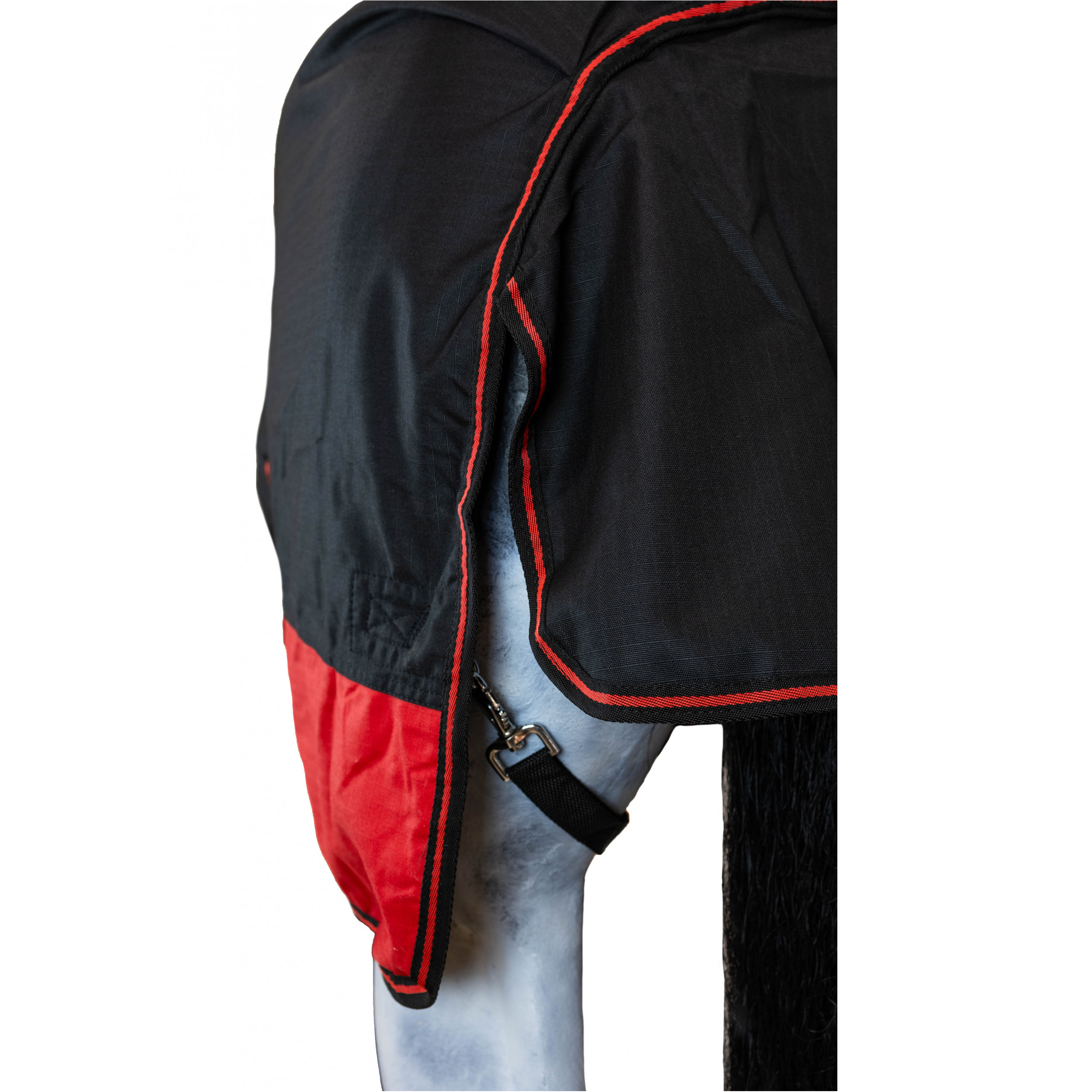 Weidedecke Polarfleece 600D BASICLINE schwarz/rot