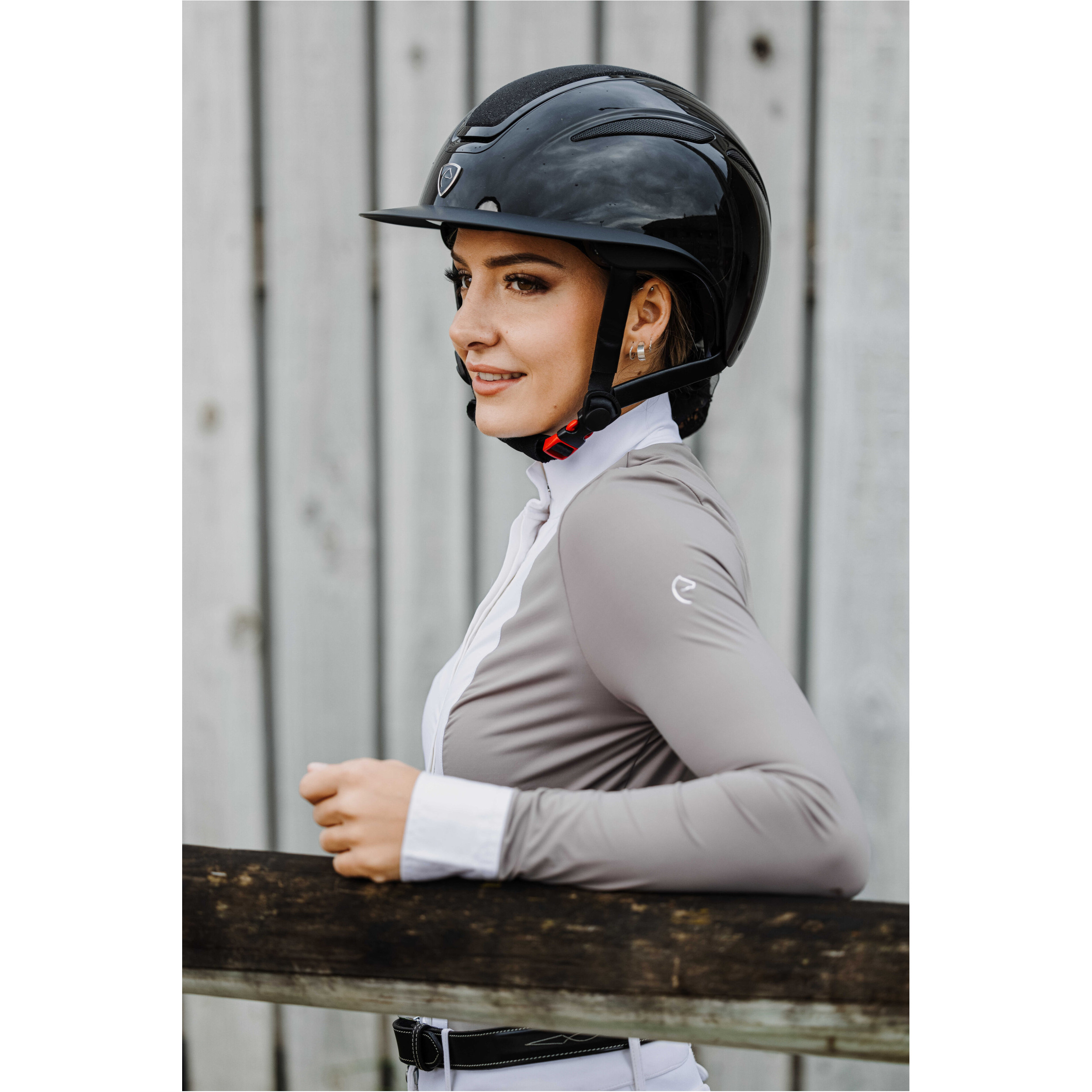 Damen Turnierbluse JULIE taupe