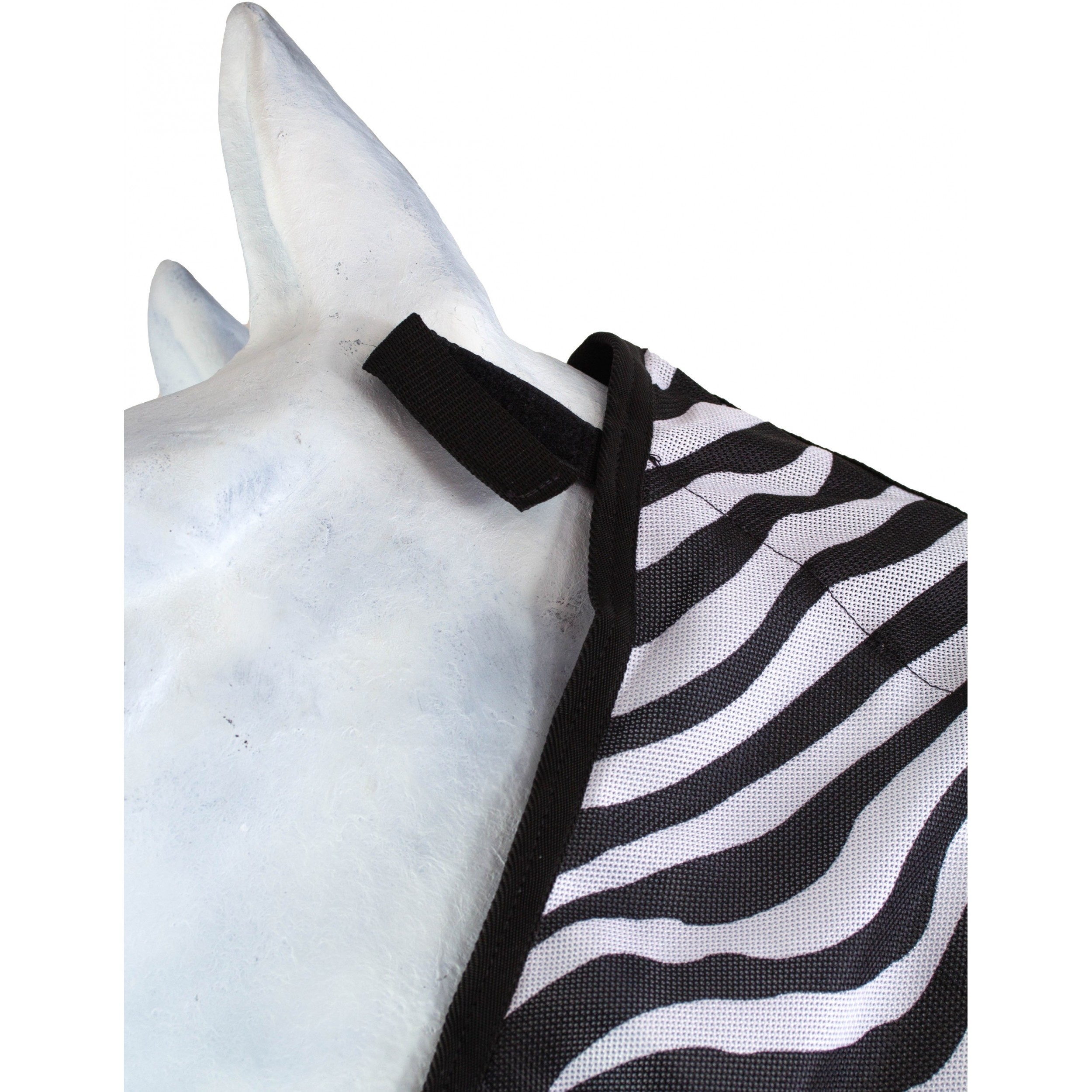Fliegendecke mit Halsteil und Bauchlatz reißfest ZEBRA schwarz/weiß