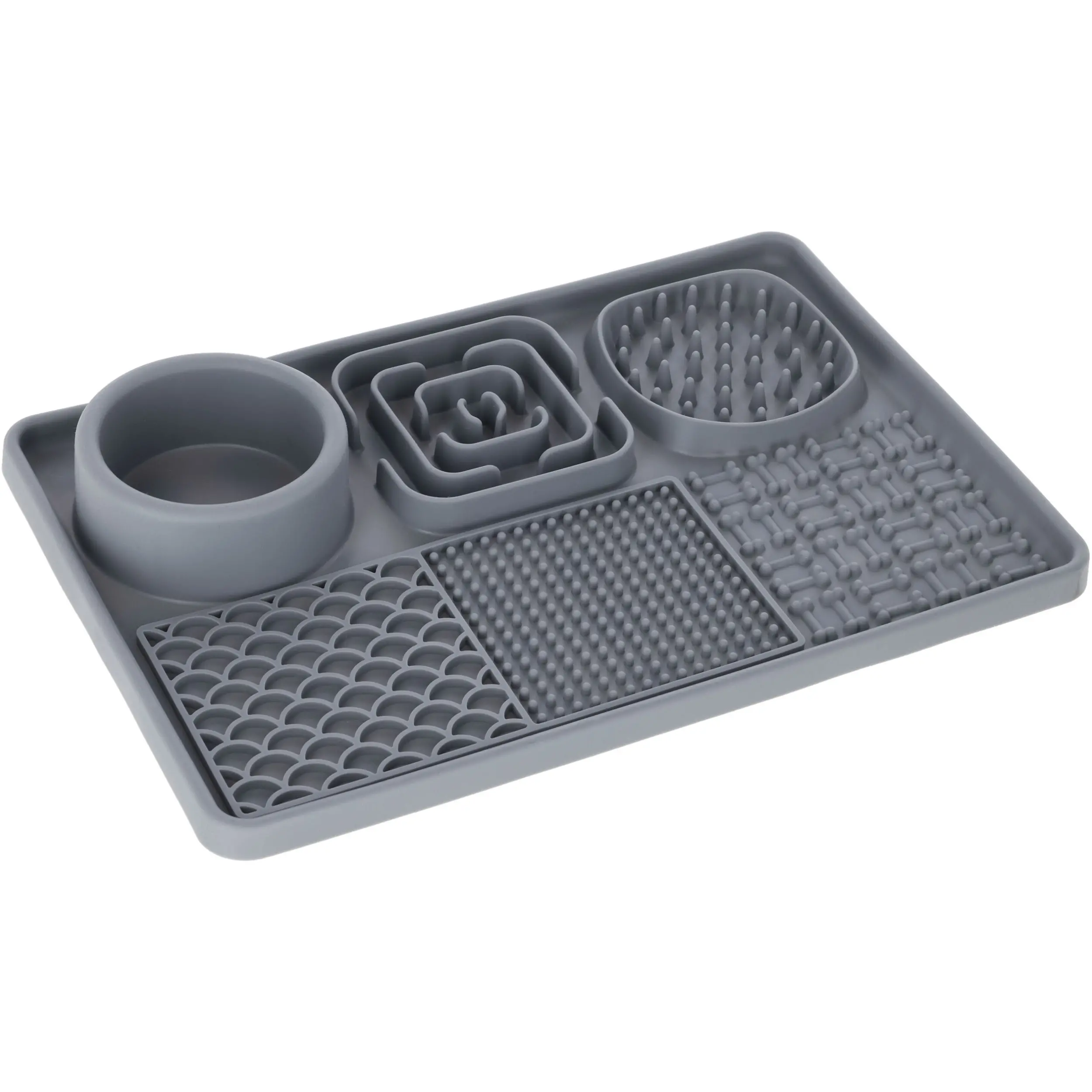 Schleckmatte XL grau 30x20x4cm