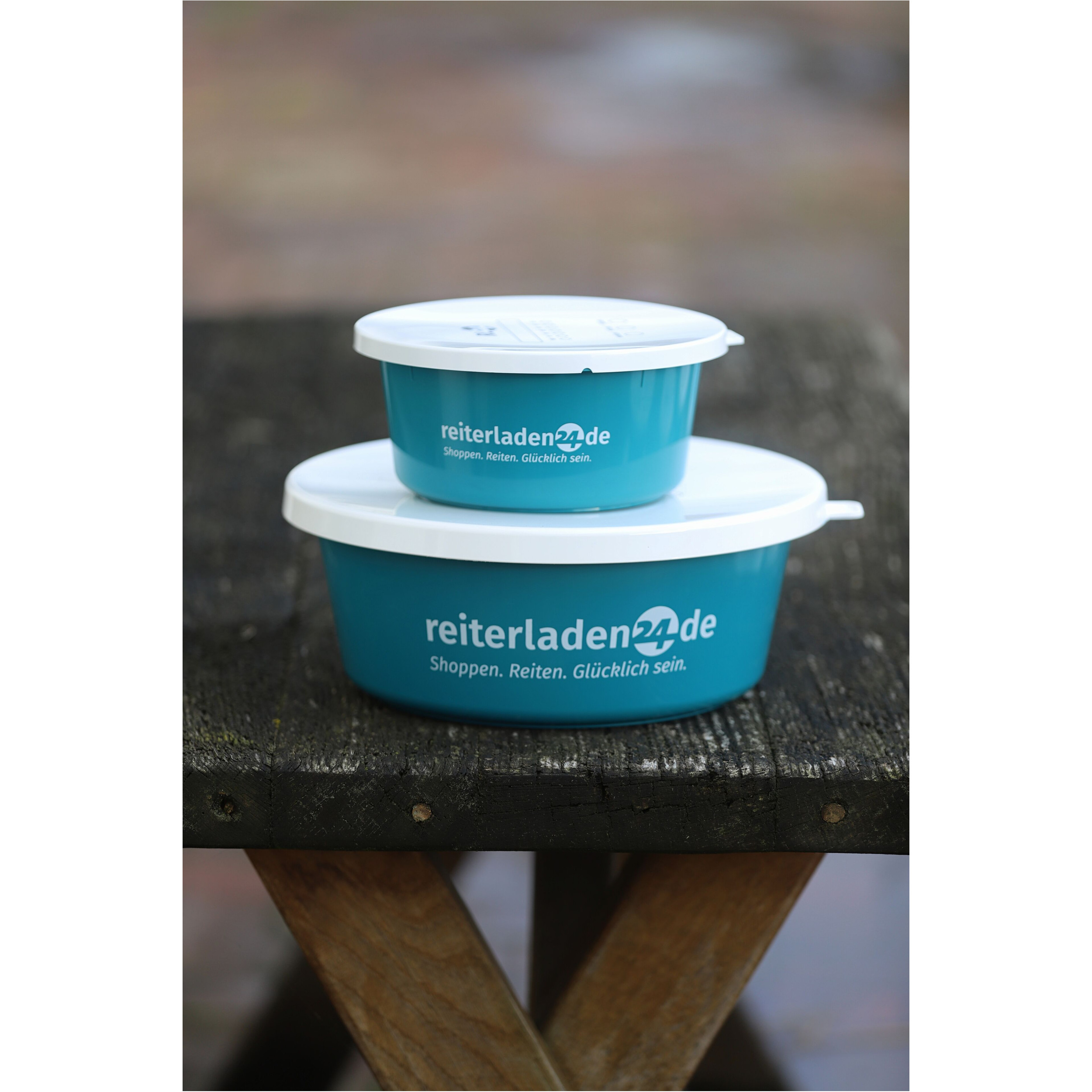 Müslischale mit Deckel wasserblau (3er Set)