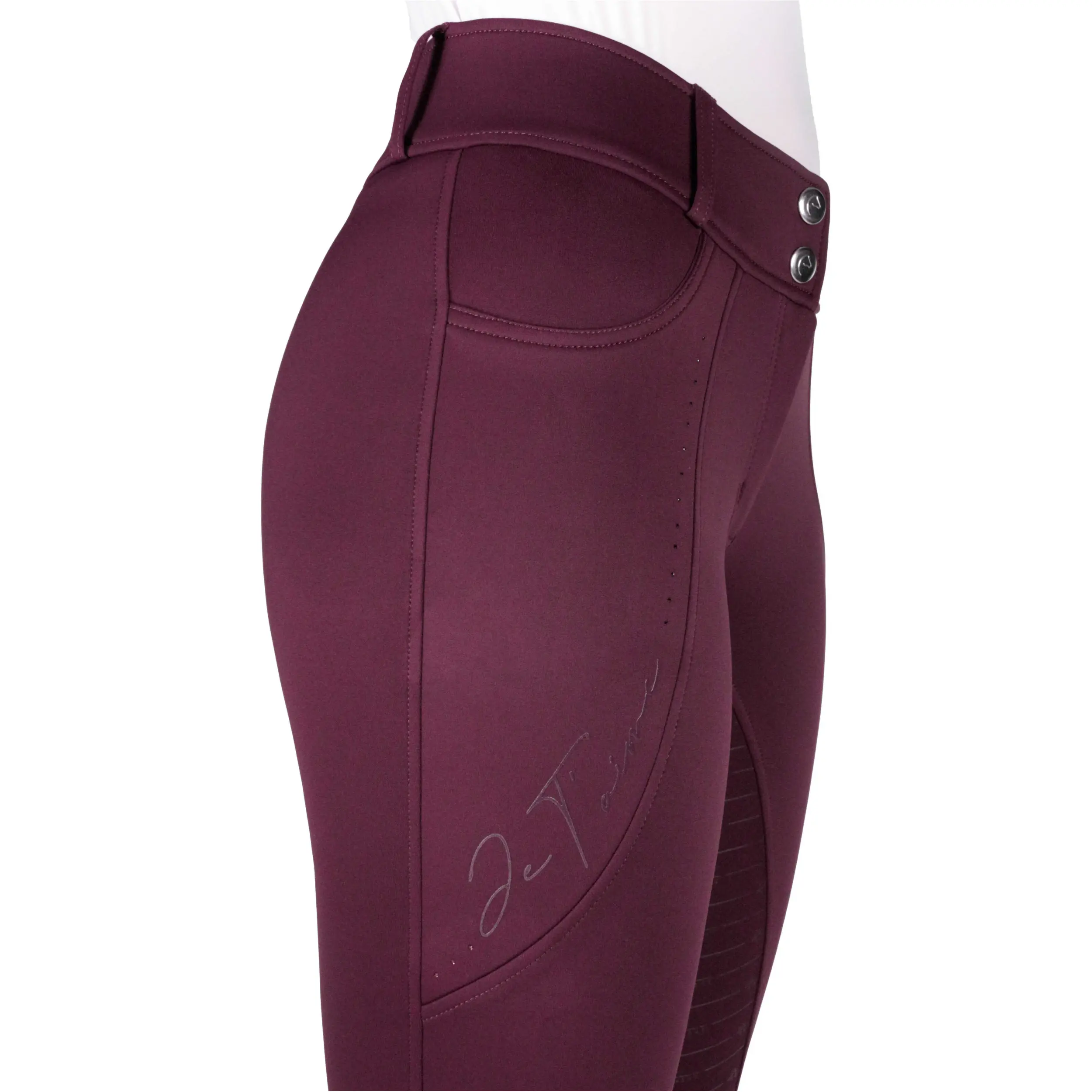 Damen Reithose Silikon Vollbesatz Je t’aime EK-ELSA pflaumenfarben