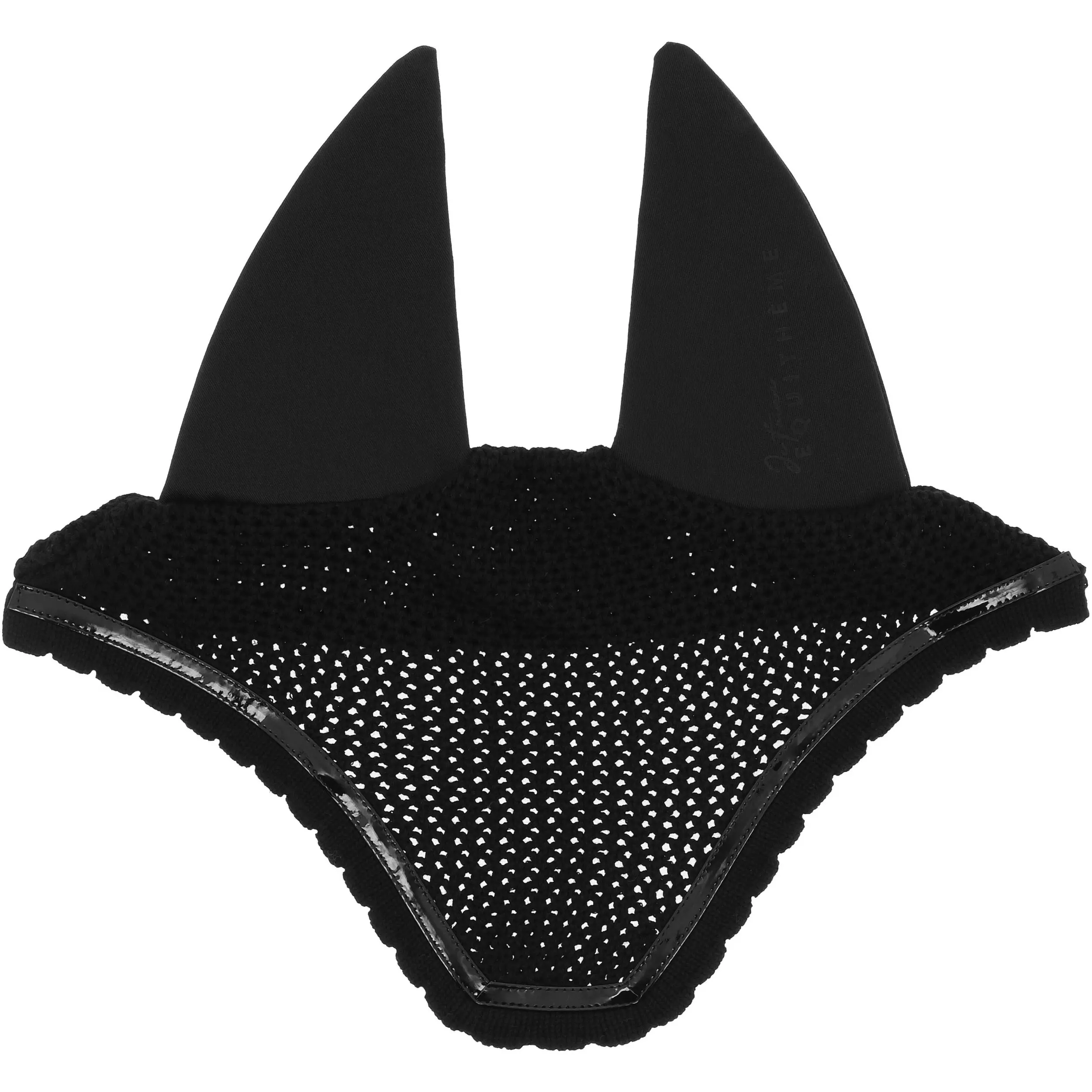Fliegenhaube Je t'aime MIRROR schwarz Warmblut