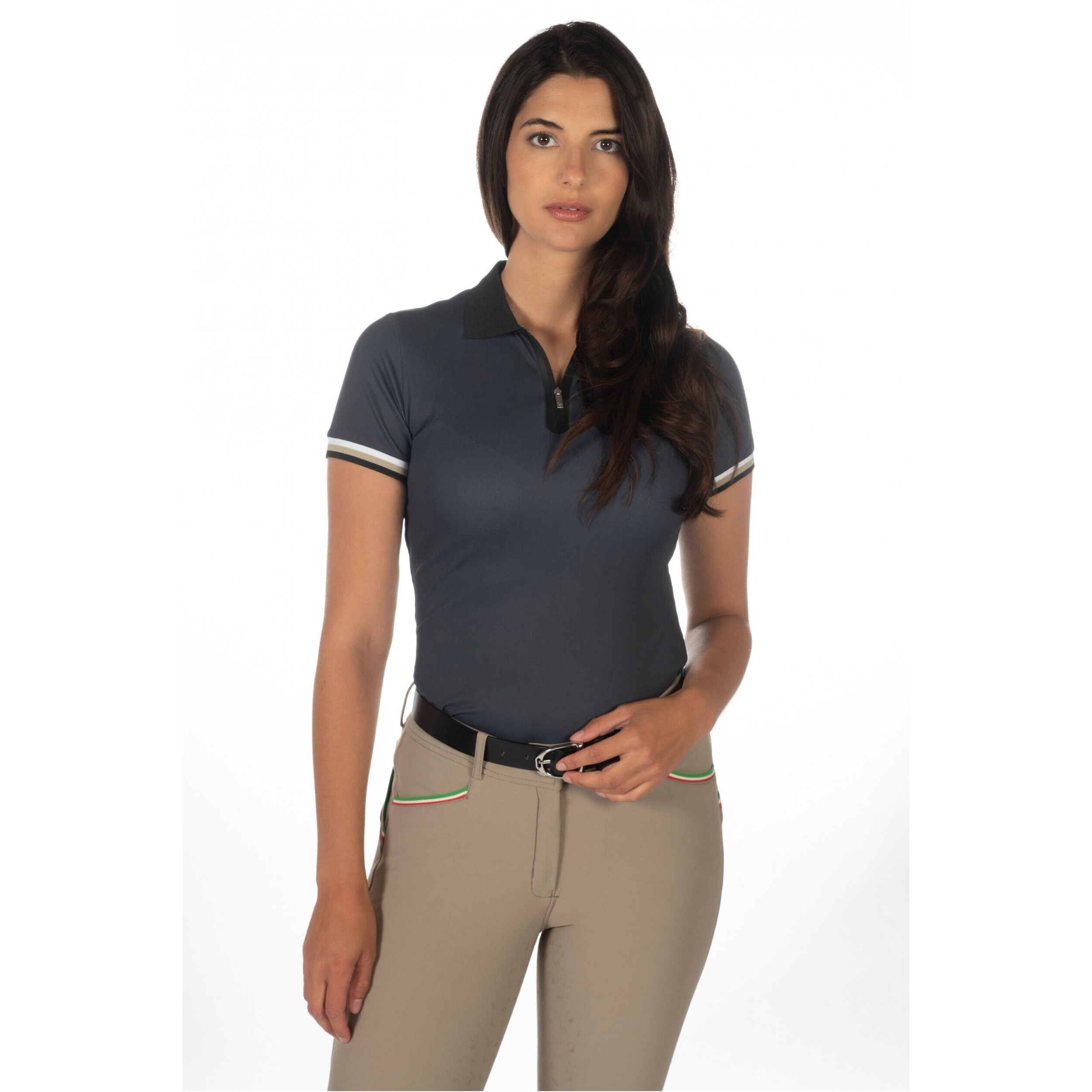 Damen Poloshirt AMALFI schwarz