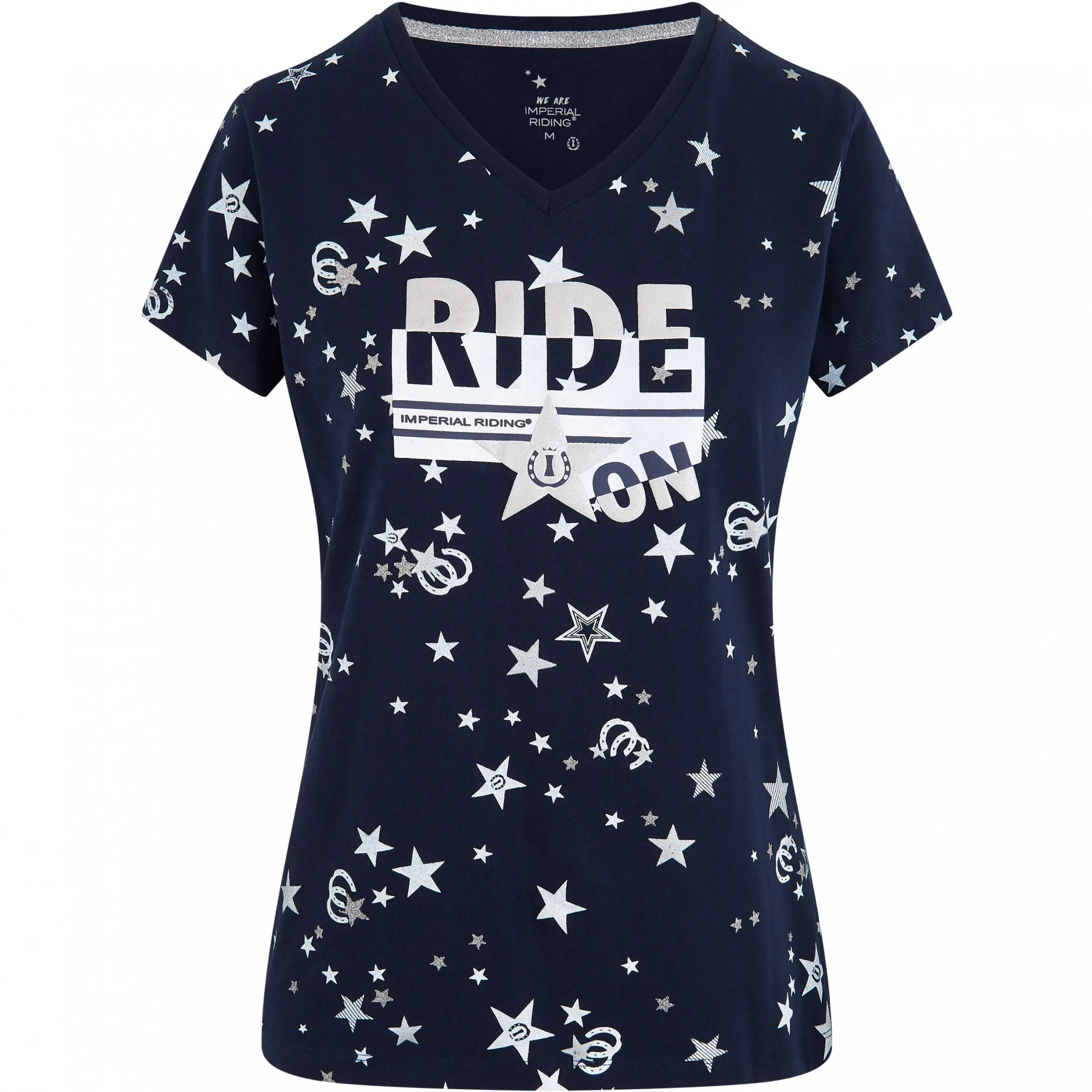 Damen T-Shirt Ride On navy