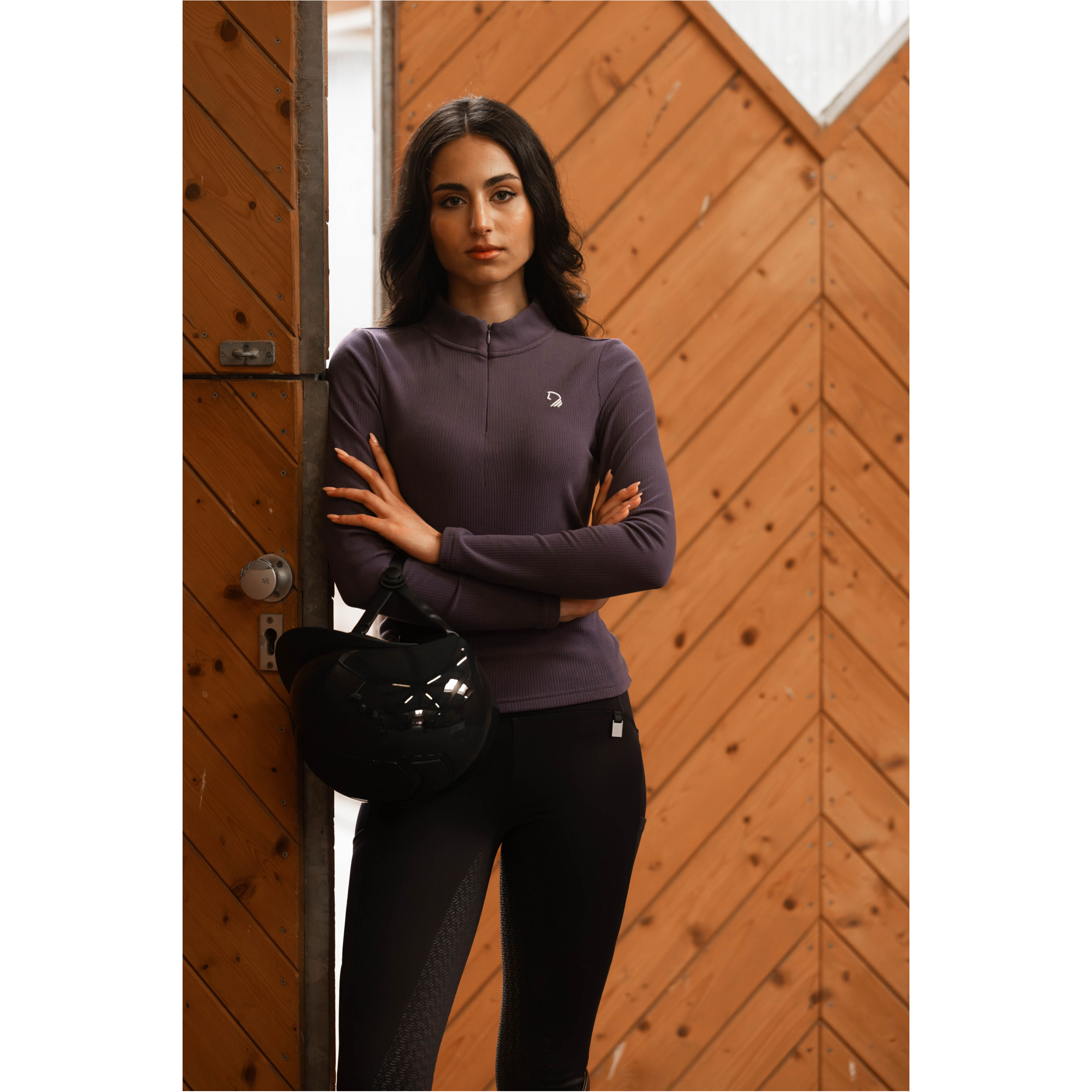 Damen Reitleggings Silikon Vollbesatz AREZZO dunkelblau