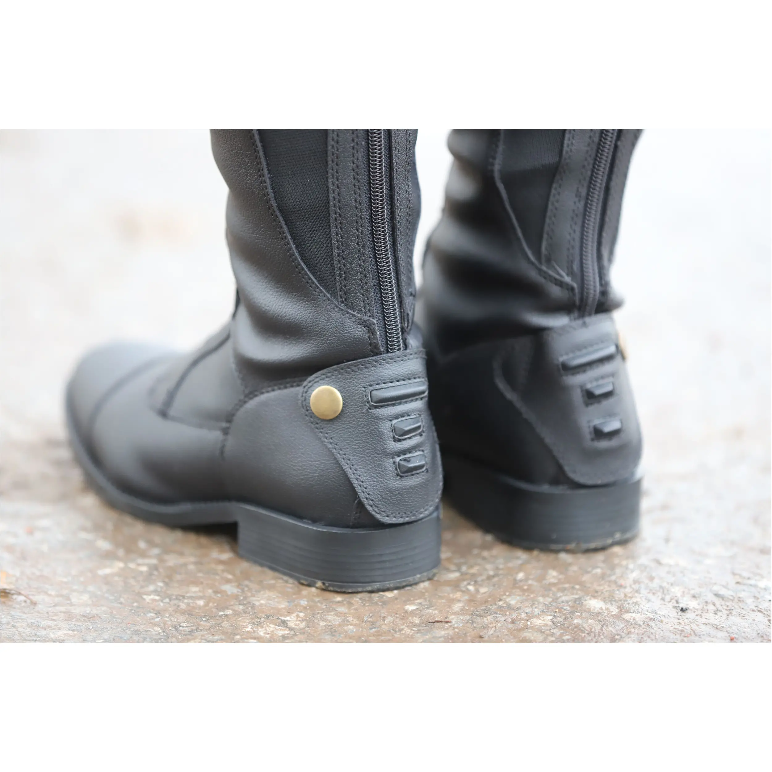 Winter Damen Reitstiefel CALGARY Kunstleder schwarz