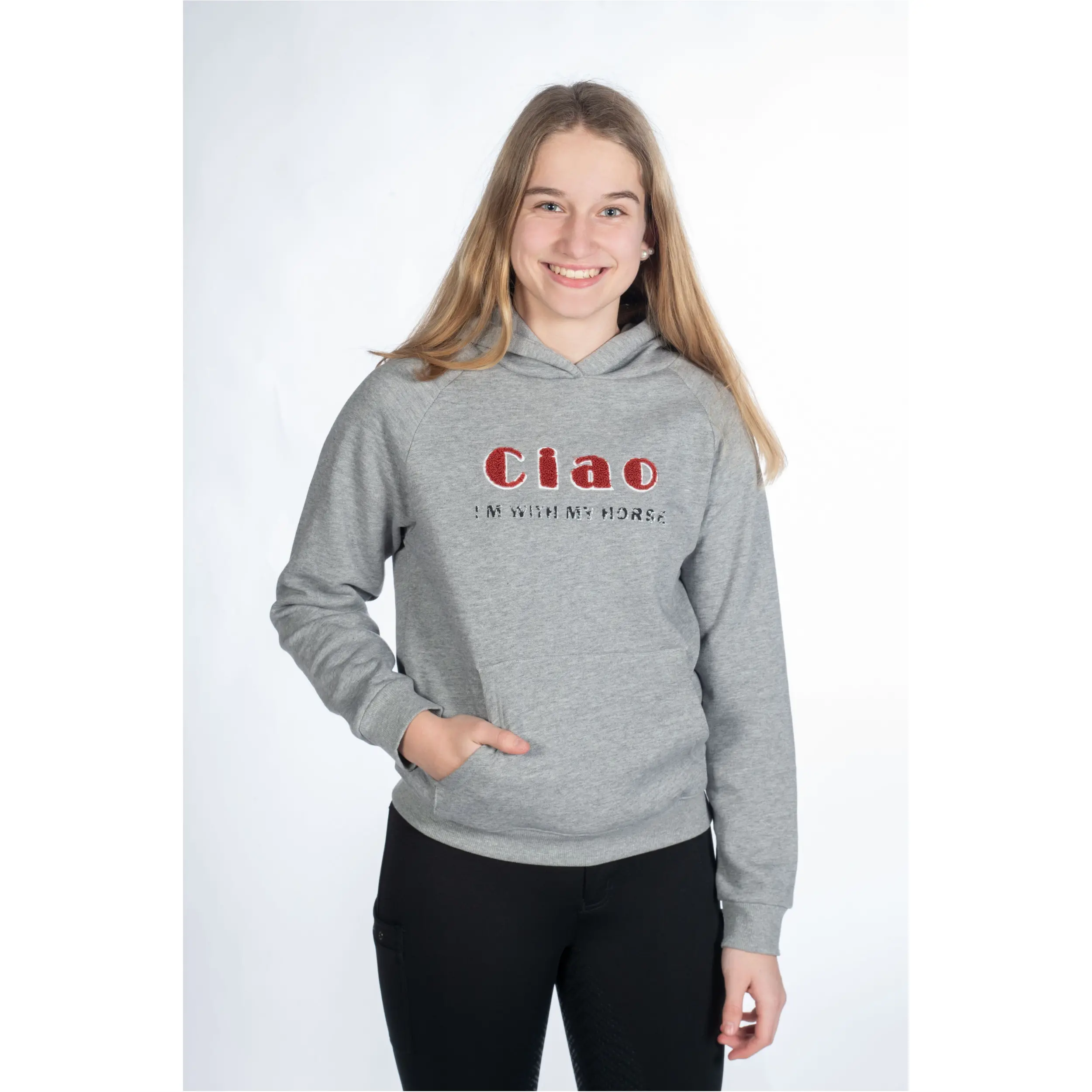 Kinder Hoody RUBY hellgrau melange