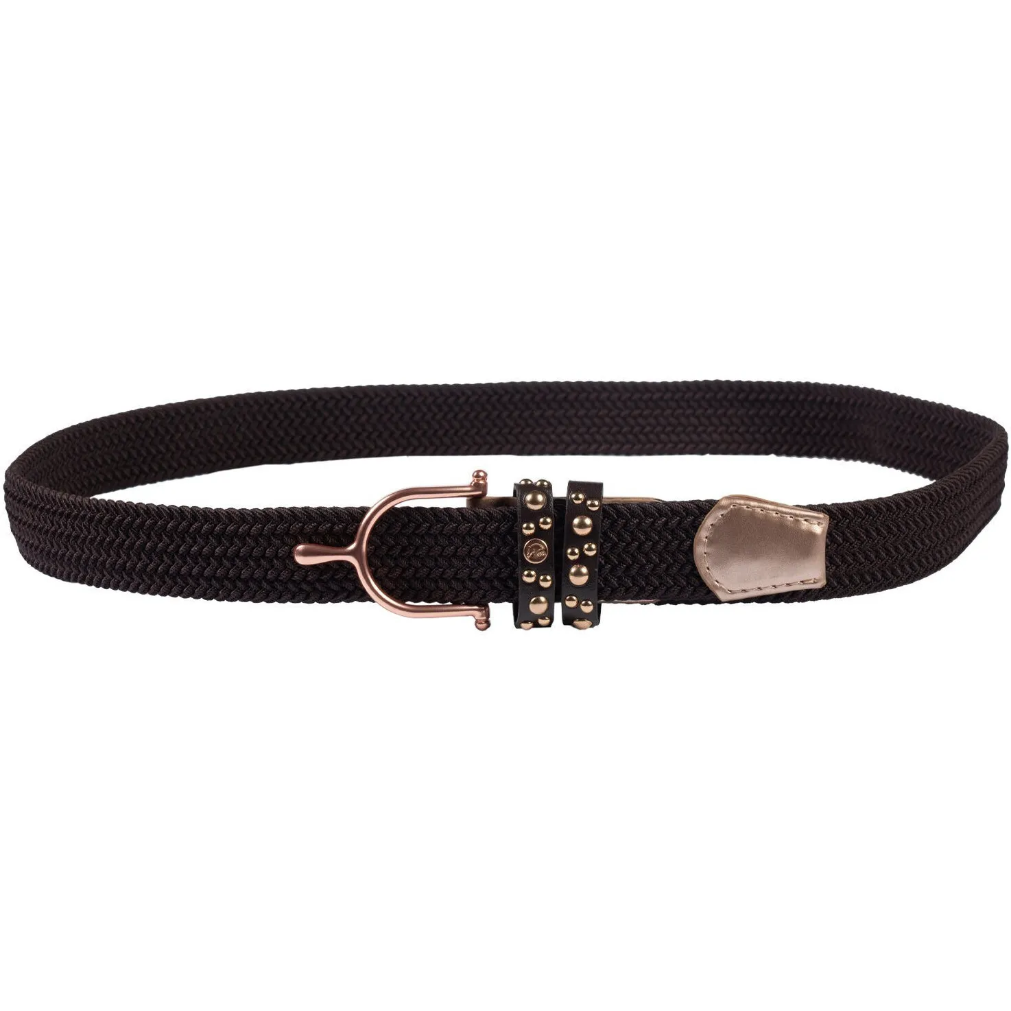 Damen Stretchgürtel ROSEGOLD GLAMOUR STYLE braun/rosegold