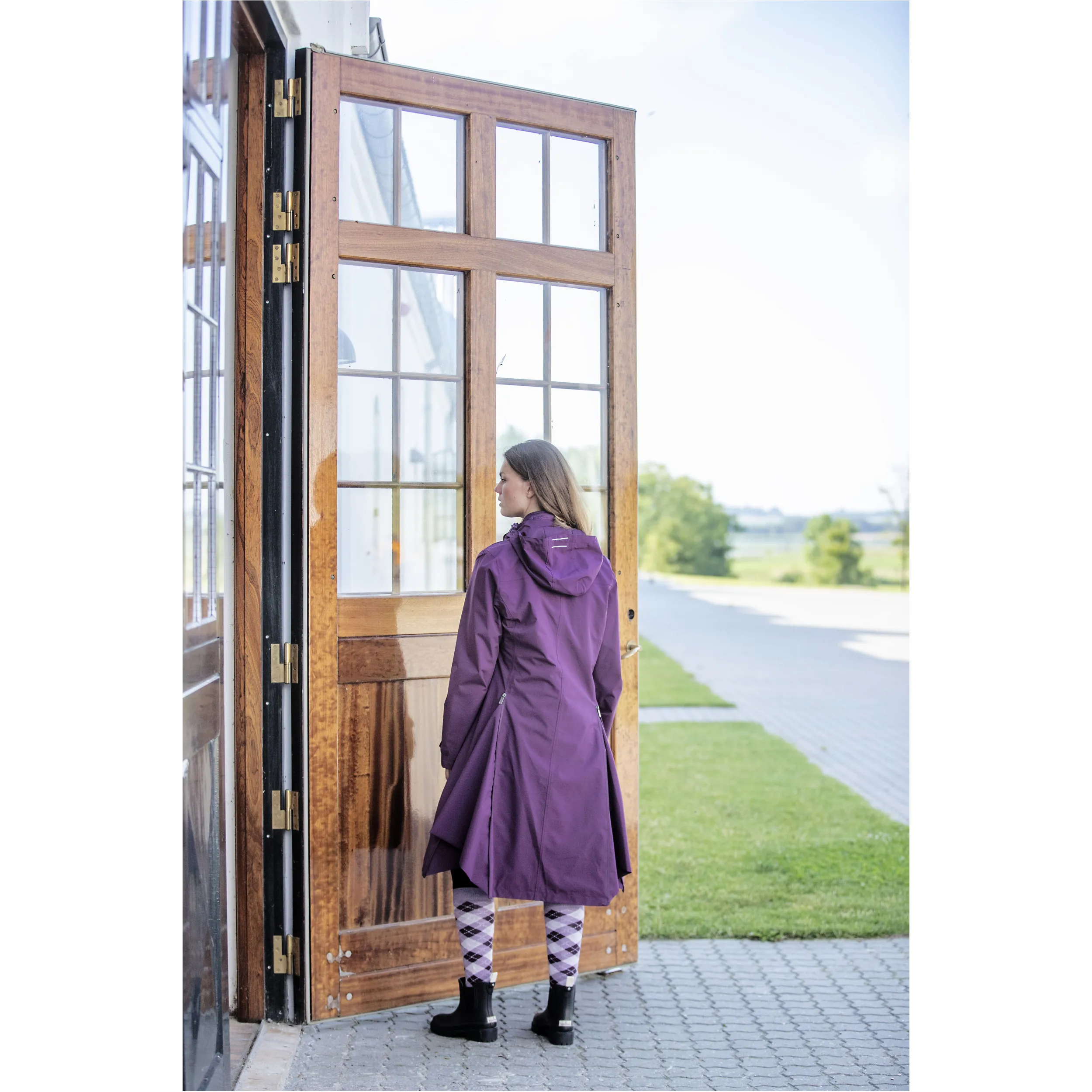 Damen Reitregenmantel HEAVEN italian plum