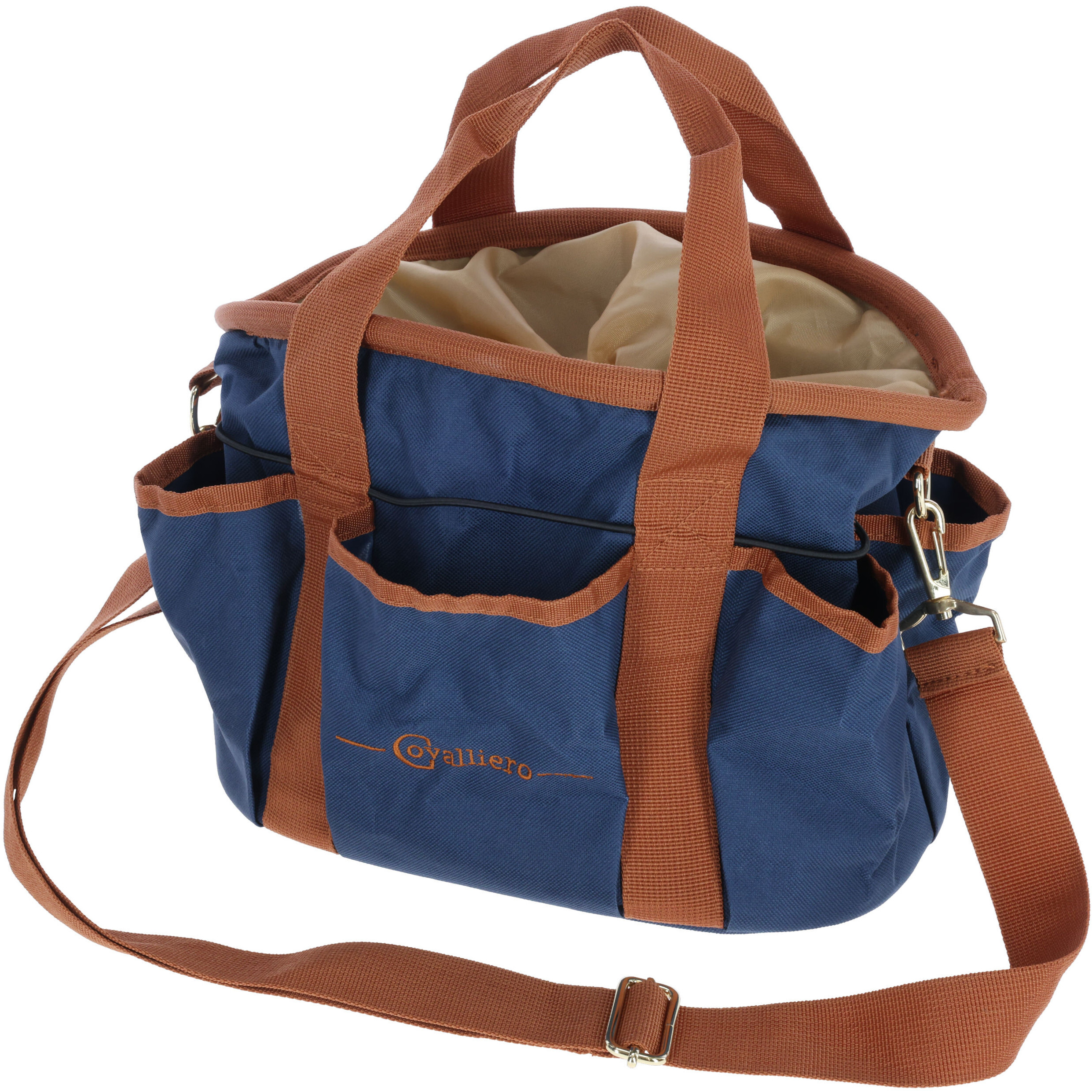 dark navy/cognac