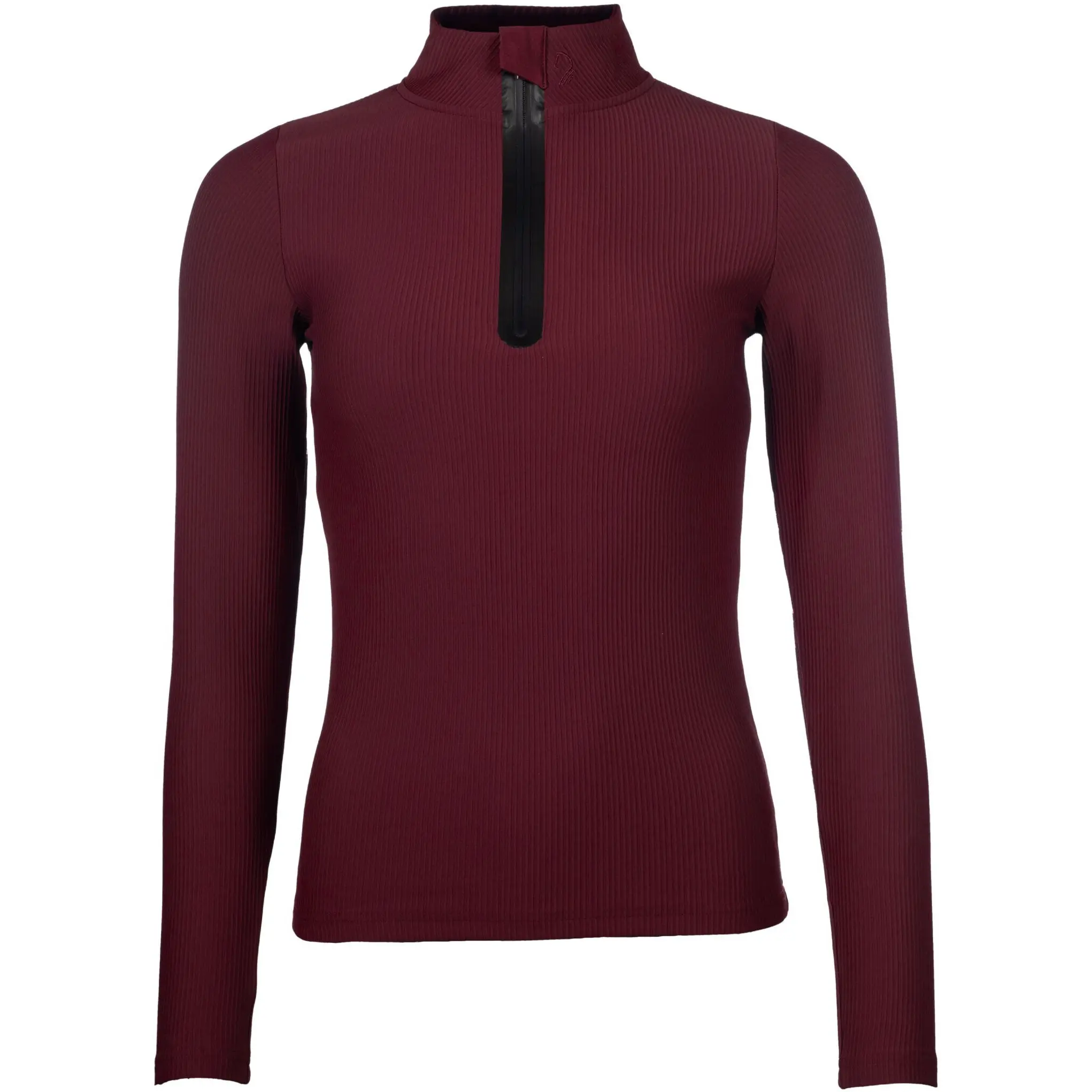 Damen Funktionsshirt LIVIGNO RIBBED bordeaux