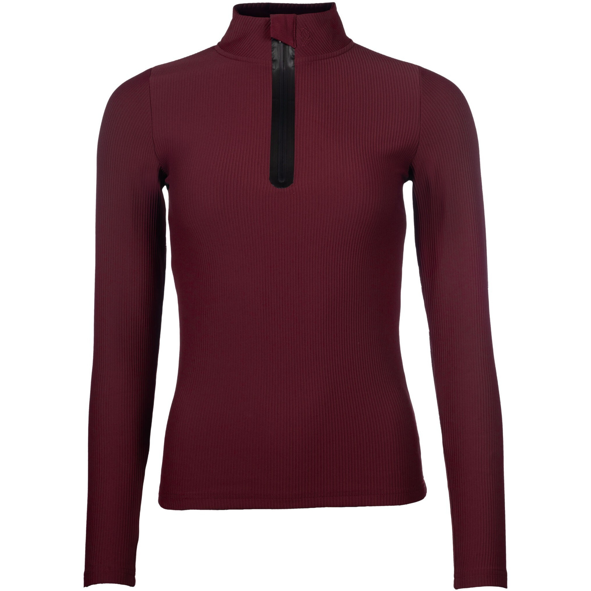 Damen Funktionsshirt LIVIGNO RIBBED bordeaux